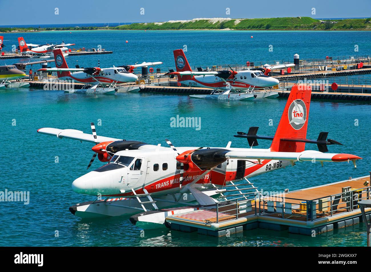 Male , Maldives and sea planes from the Trans Maldivian Airways operate
