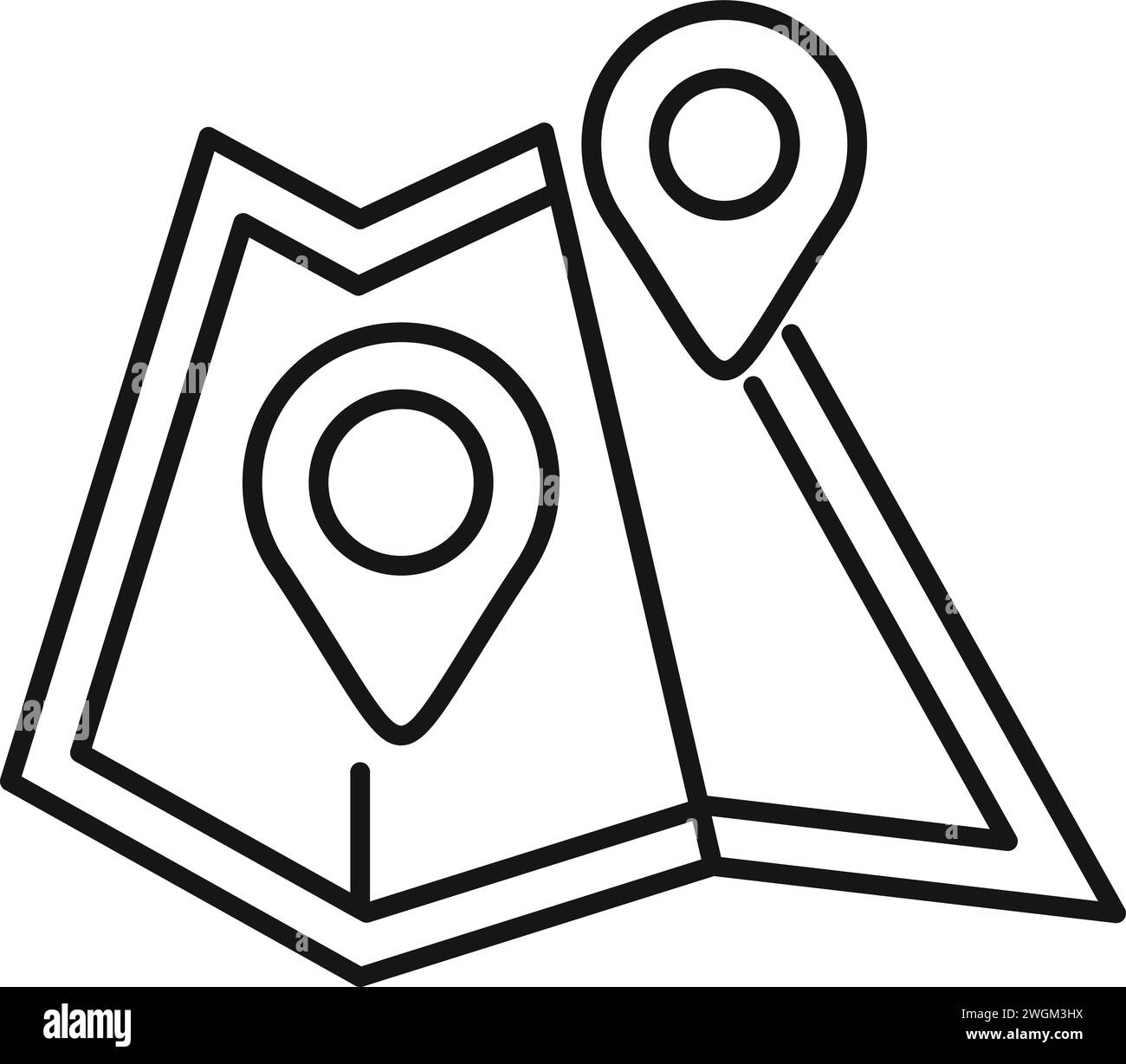 Travel map insurance icon outline - Travel Map Insurance Icon Outline Vector Secure Voyage Pension Travel 2WGM3HX 