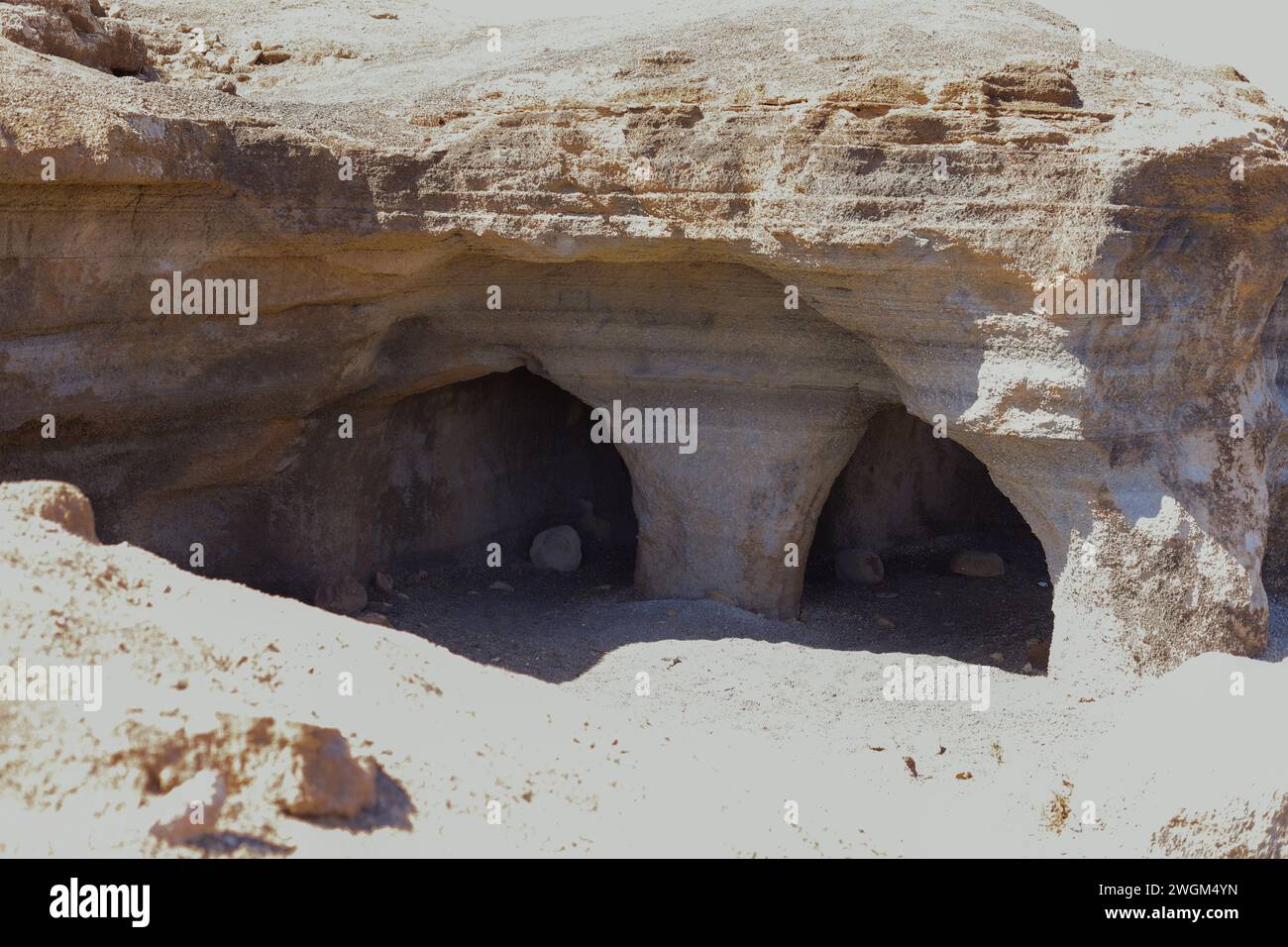 Leftover volcanic rocks shaped by the wind and time creating beautiful ...