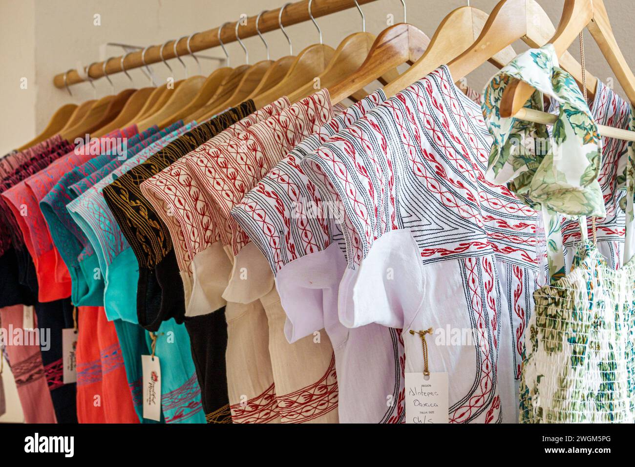 Merida Mexico,Barrio de Santiago Centro,Calle 59,women's clothing store stores business businesses merchant merchants market markets marketplace,selli Stock Photo