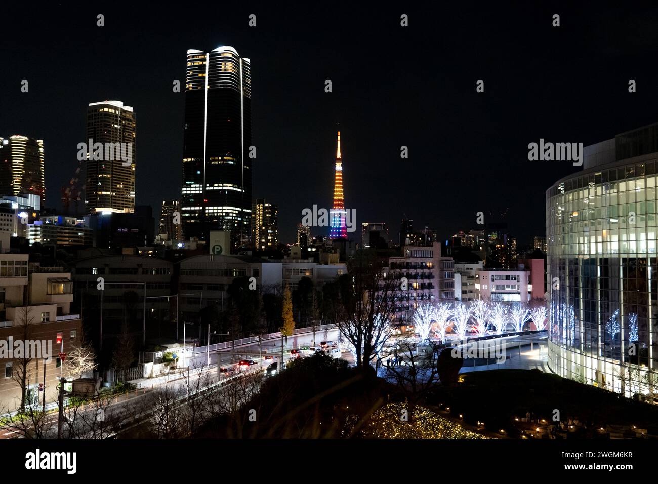 Illuminated Tokyo Tower in Japan Stock Photo - Alamy