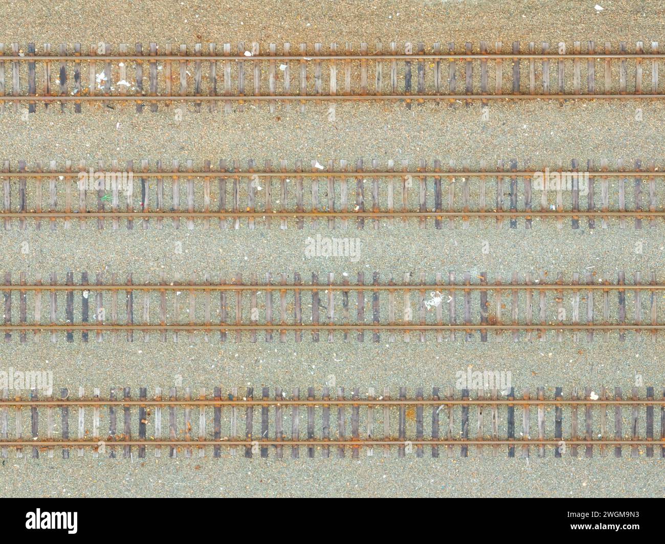 Aerial view above railroad yard hi-res stock photography and images - Alamy