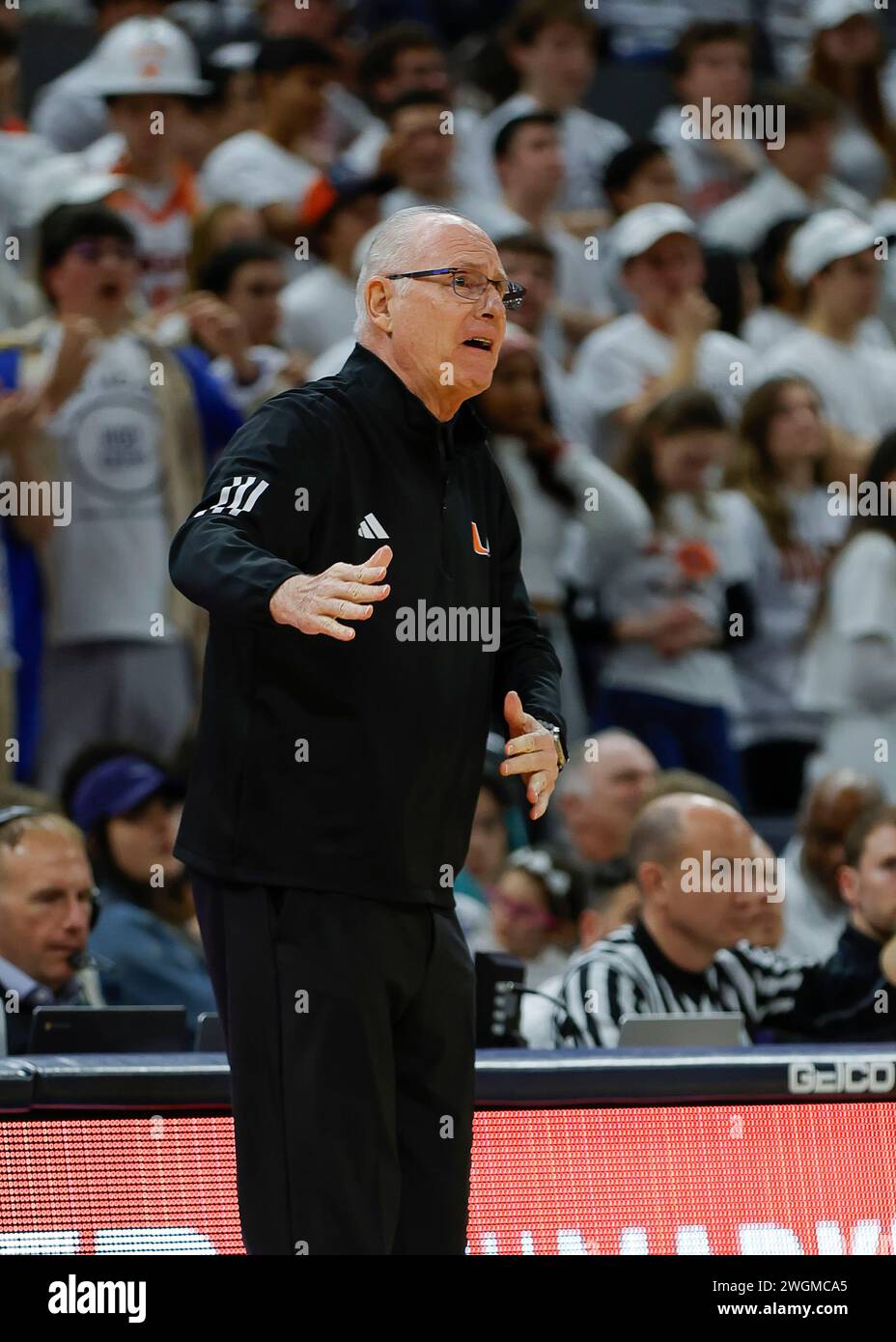 Charlottesville, VA, USA. 5th Feb, 2024. Miami Hurricanes Head Coach