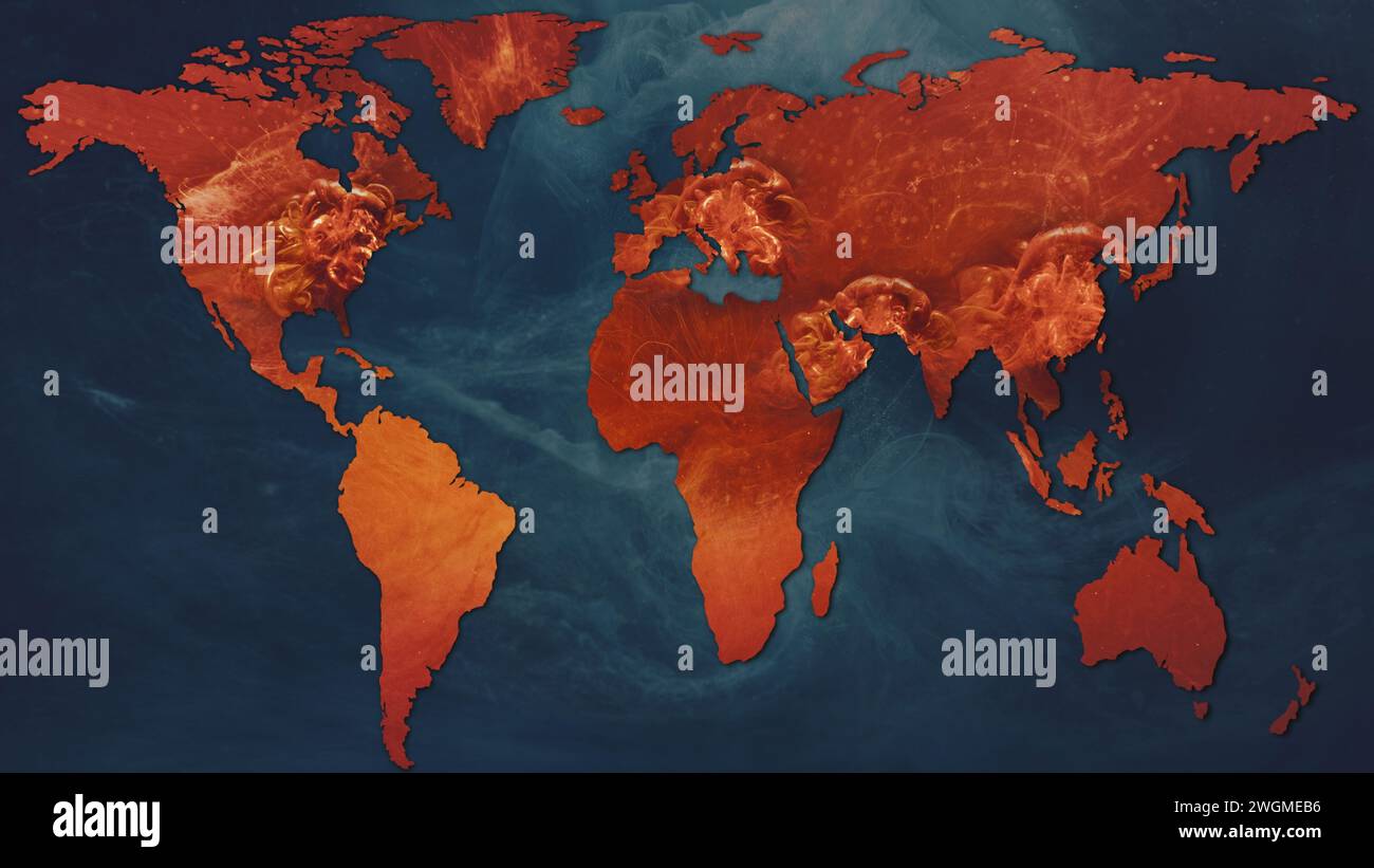 Problem Solved Countries Red map global epidemic crisis hi-res stock photography and images - Alamy