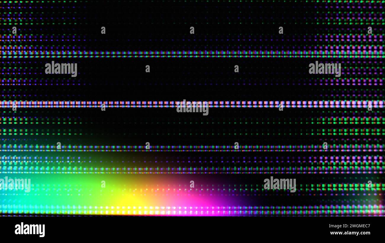 Abstract background glitch wave noise neon light Stock Photo