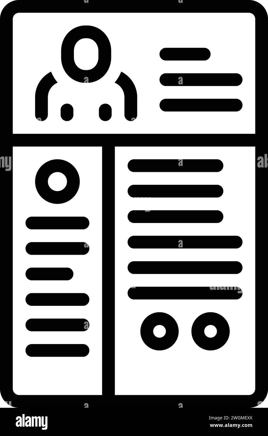 Icon for resumes summary Stock - Icon For Resumessummary 2WGMEXX 