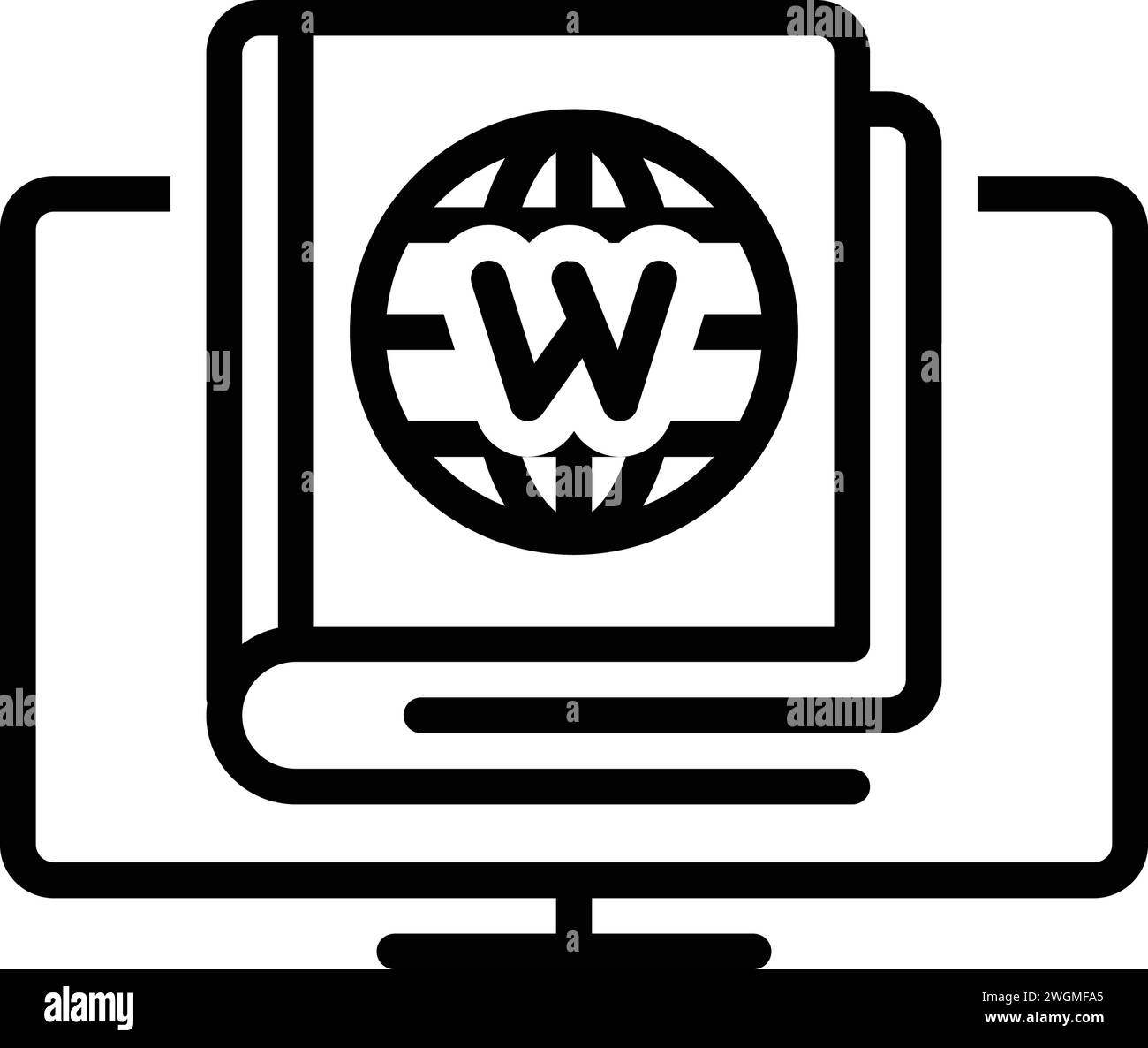 Icon for wiki,app Stock Vector