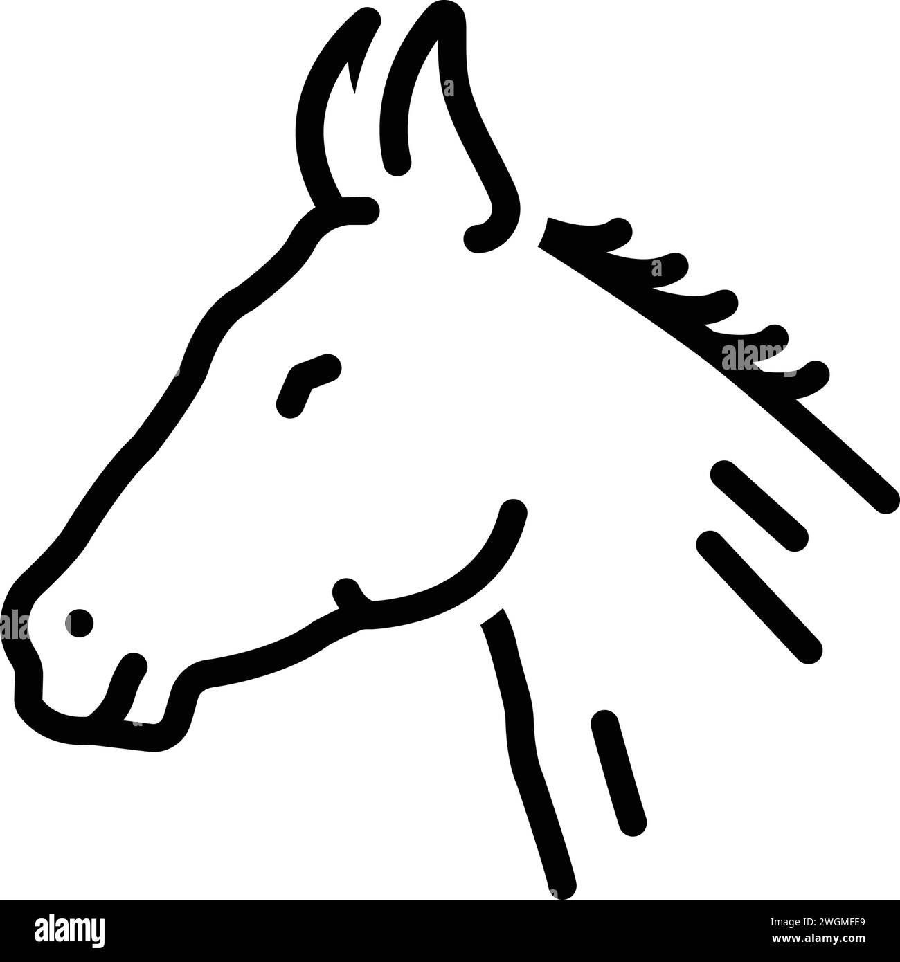 Icon for horse,steed Stock Vector