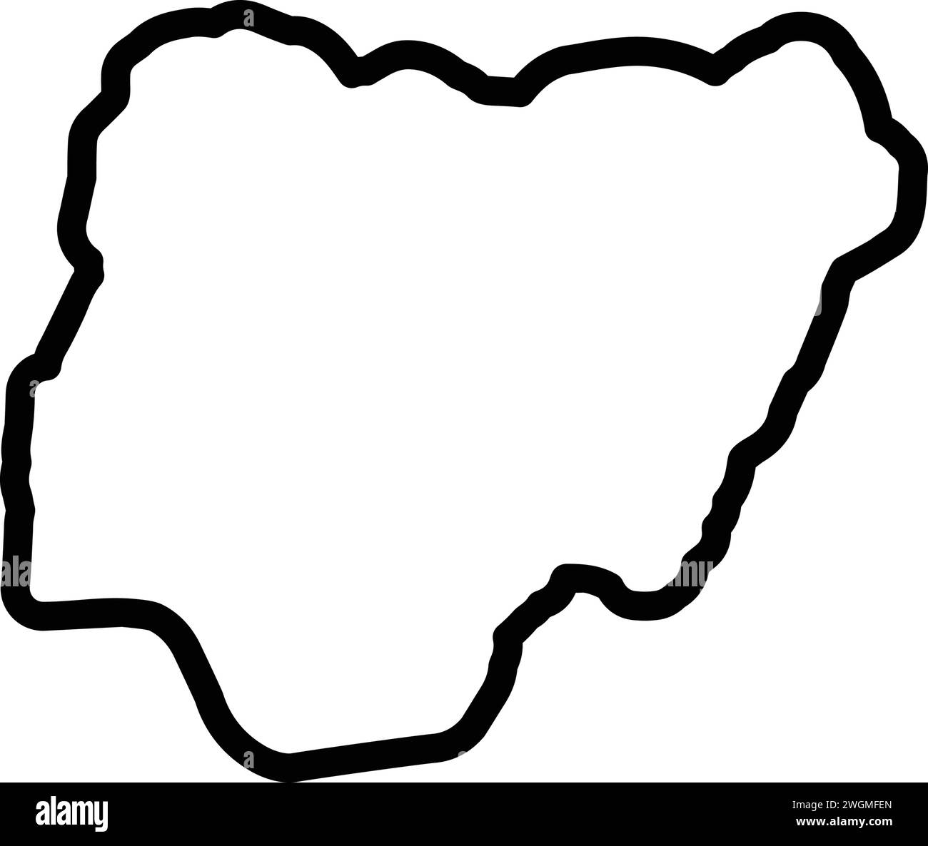 Nigeria Map Vector Vectors Black And White Stock Photos Images Alamy