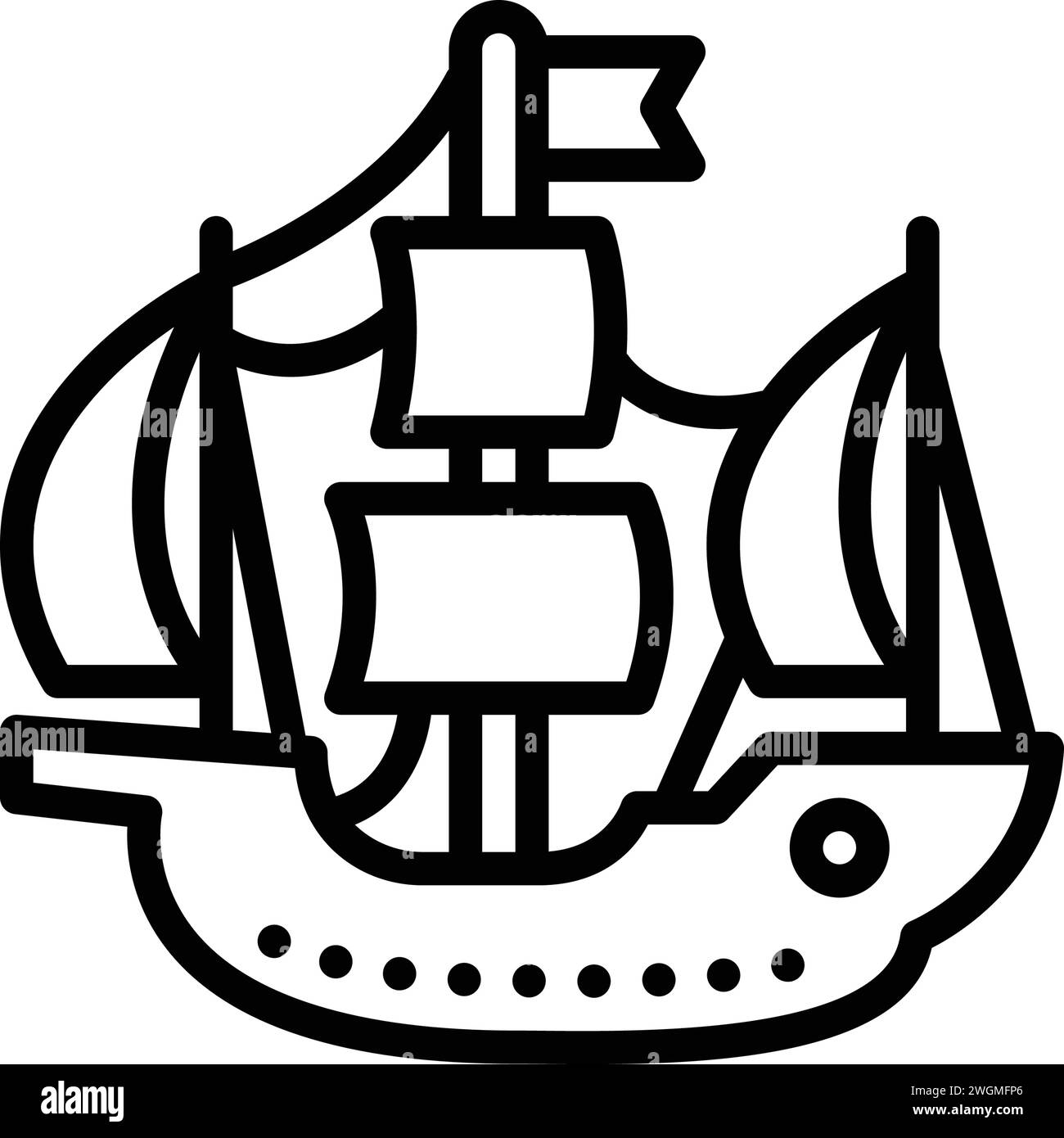 Caravel Silhouette Hi-res Stock Photography And Images - Alamy