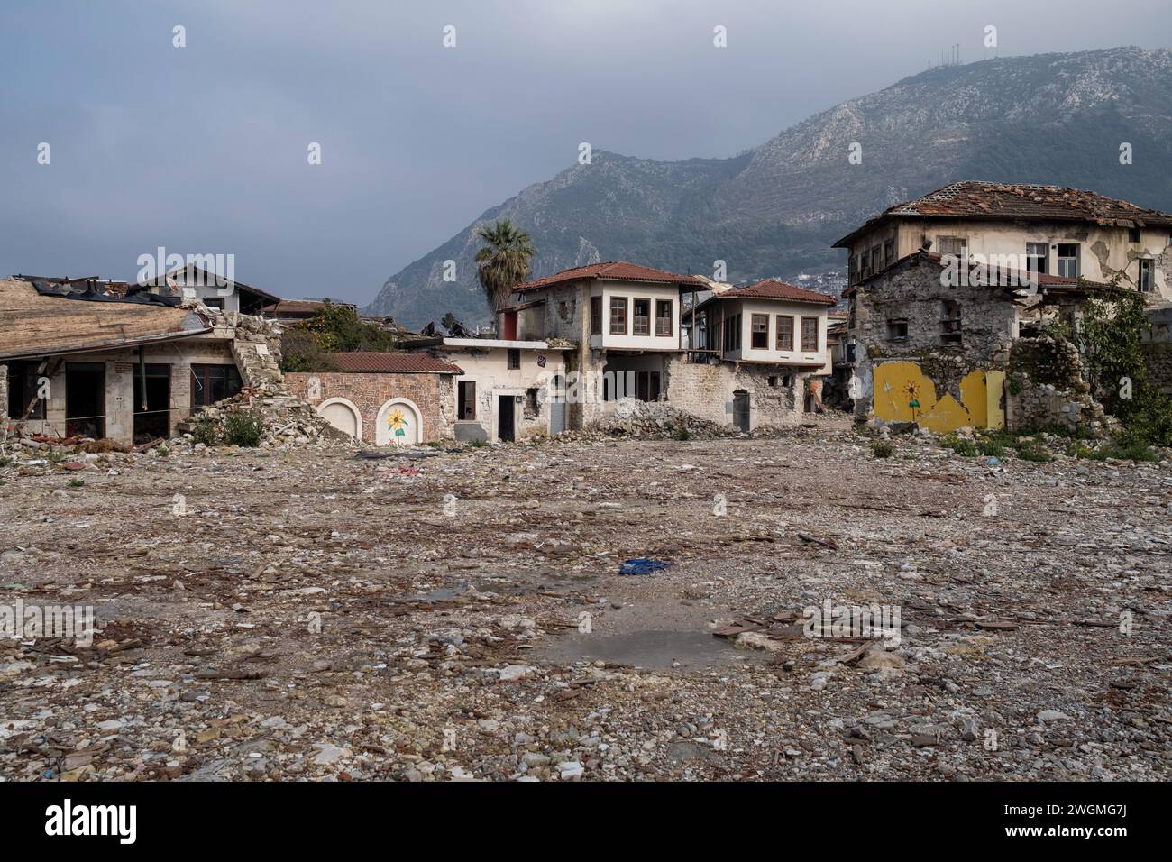 Hatay, Turkey. 05th Feb, 2024. A view from the historical Hatay District. On February 6, 2023, a magnitude 7.8 earthquake occurred in southern Turkey, followed by another magnitude 7.5 tremor just after noon. More than 50,000 people lost their lives in the earthquake that caused great destruction in 11 cities of Turkey. (Photo by Bilal Seckin/SOPA Images/Sipa USA) Credit: Sipa USA/Alamy Live News Stock Photo