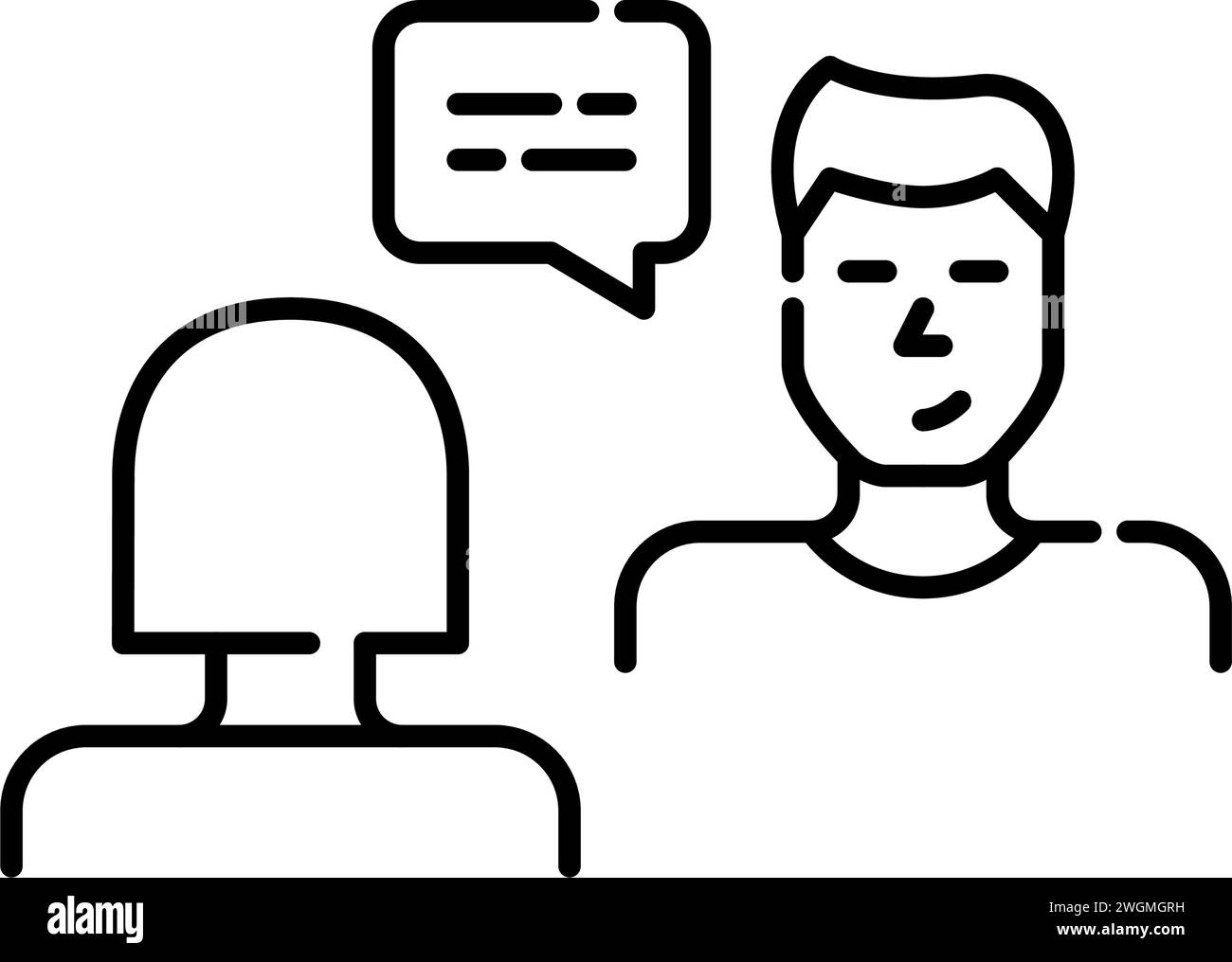Female candidate job interview Black and White Stock Photos & Images ...