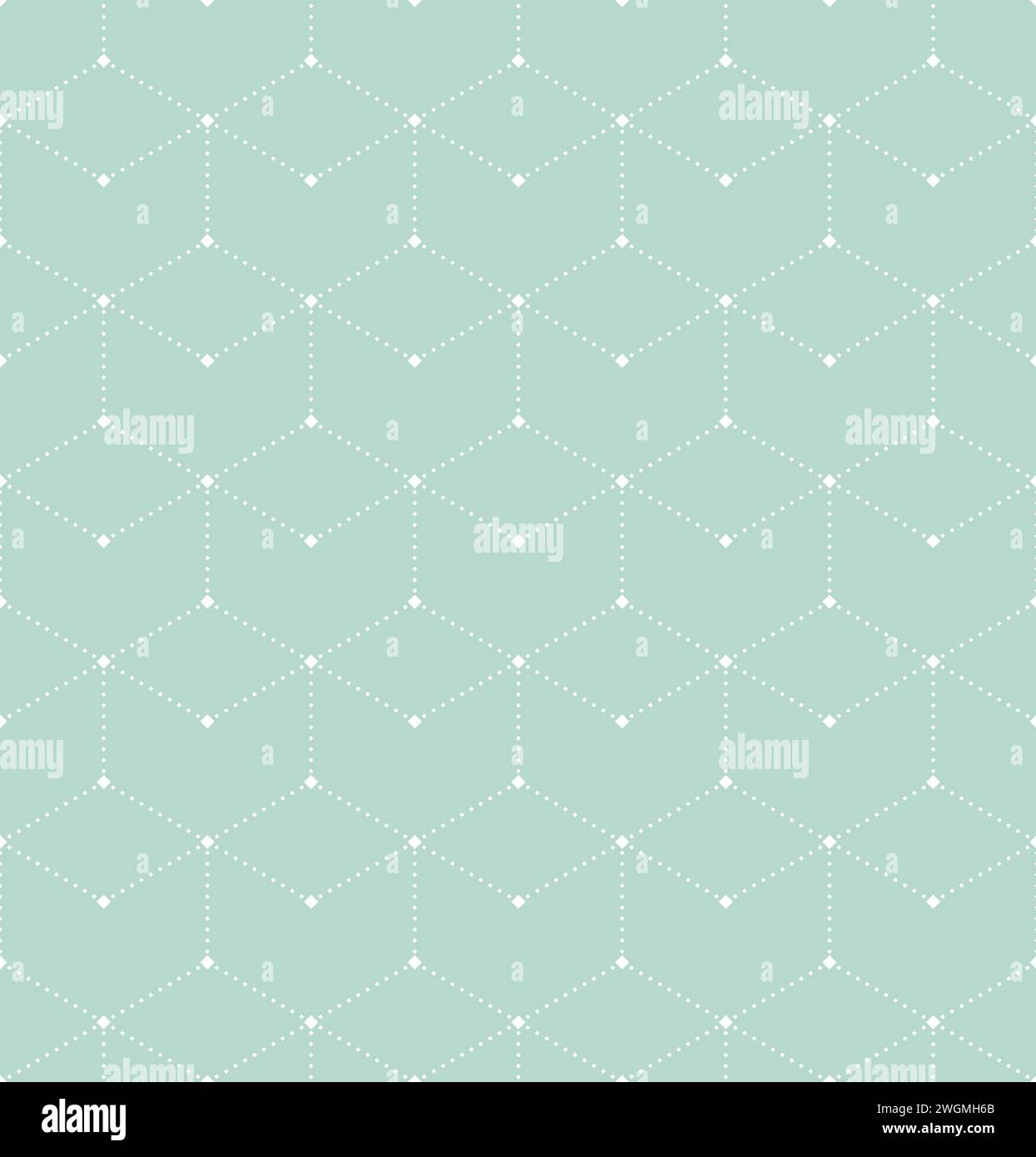 The geometric pattern with rhombuses and points. Seamless vector background. Blue and white texture. Stock Vector