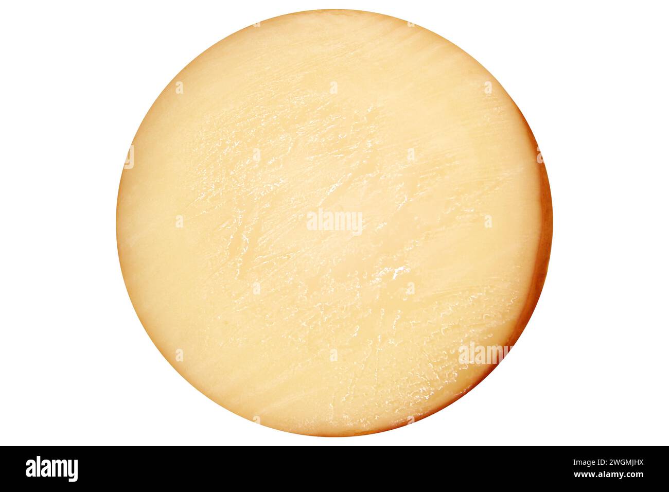 PROVOLONE WHEEL TEXTURE ON ISOLATED WHITE BACKGROUND Stock Photo Alamy