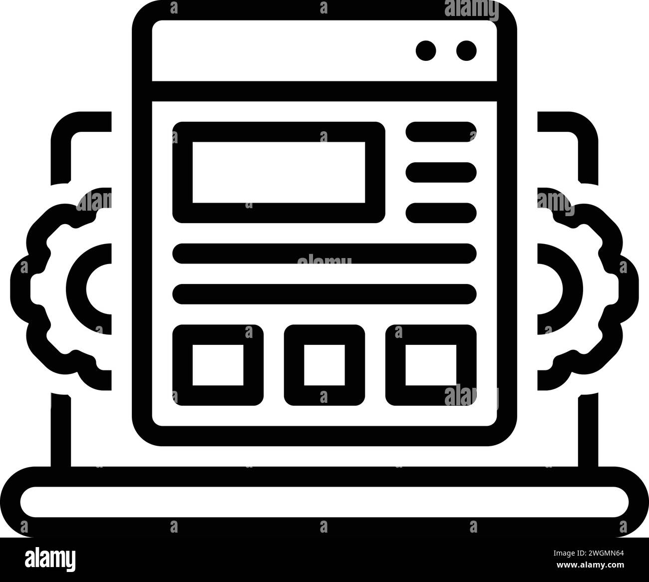Icon for cms,monitor Stock Vector Image & Art - Alamy