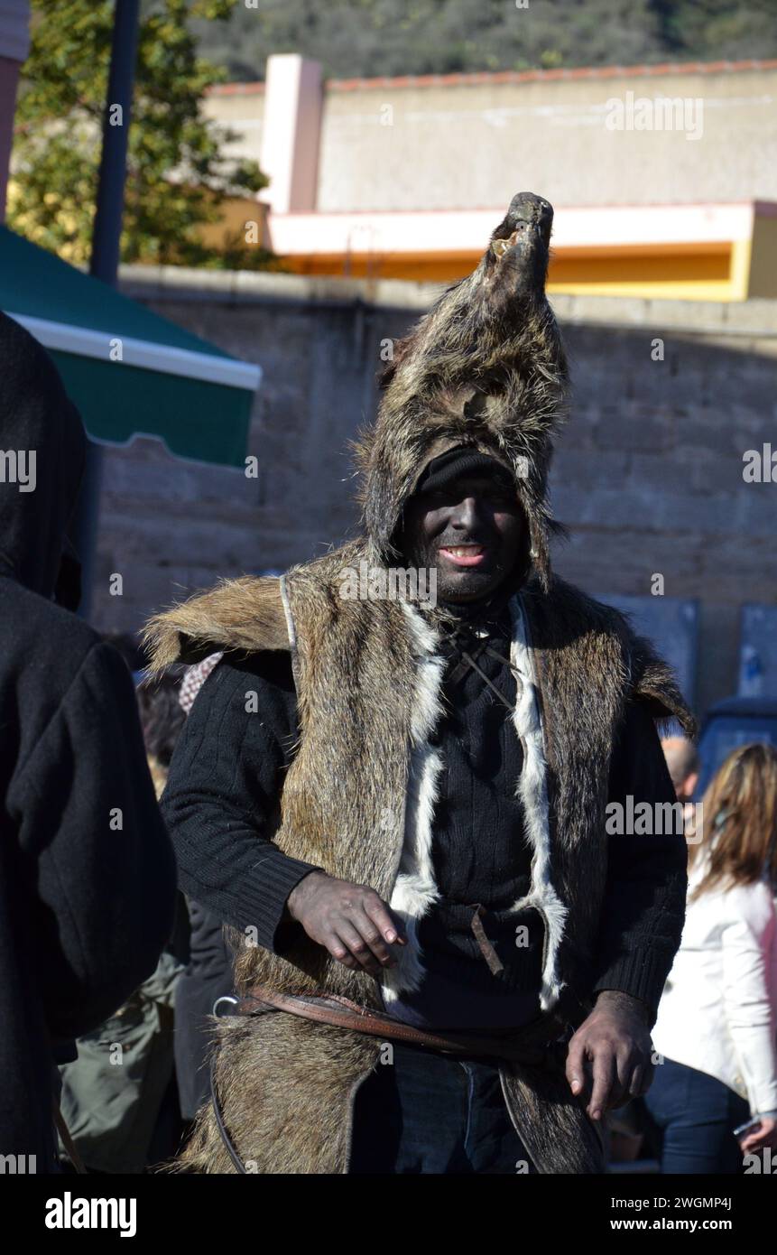 Teulada, Sardinia - 02.18.2018: Traditional masks of Sardinia Stock Photo