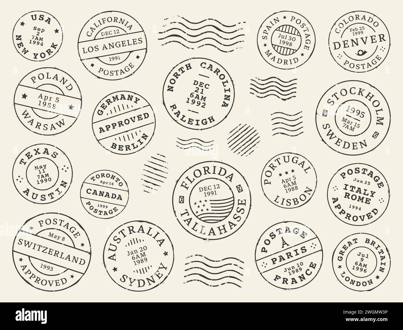 Date stamp germany Stock Vector Images Alamy