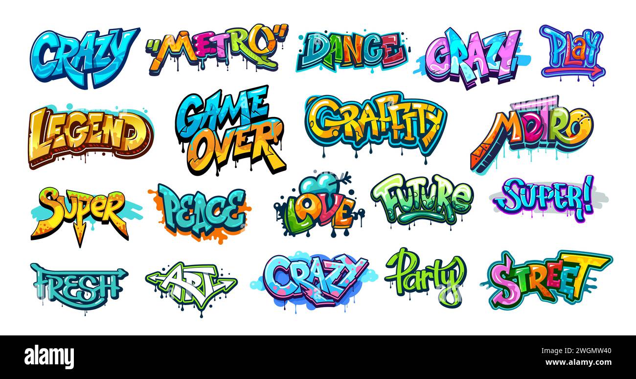 Writings grafitti Stock Vector Images - Alamy