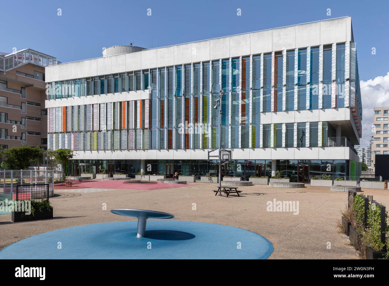 Orestad Grammar School in Copenhagen. Stock Photo