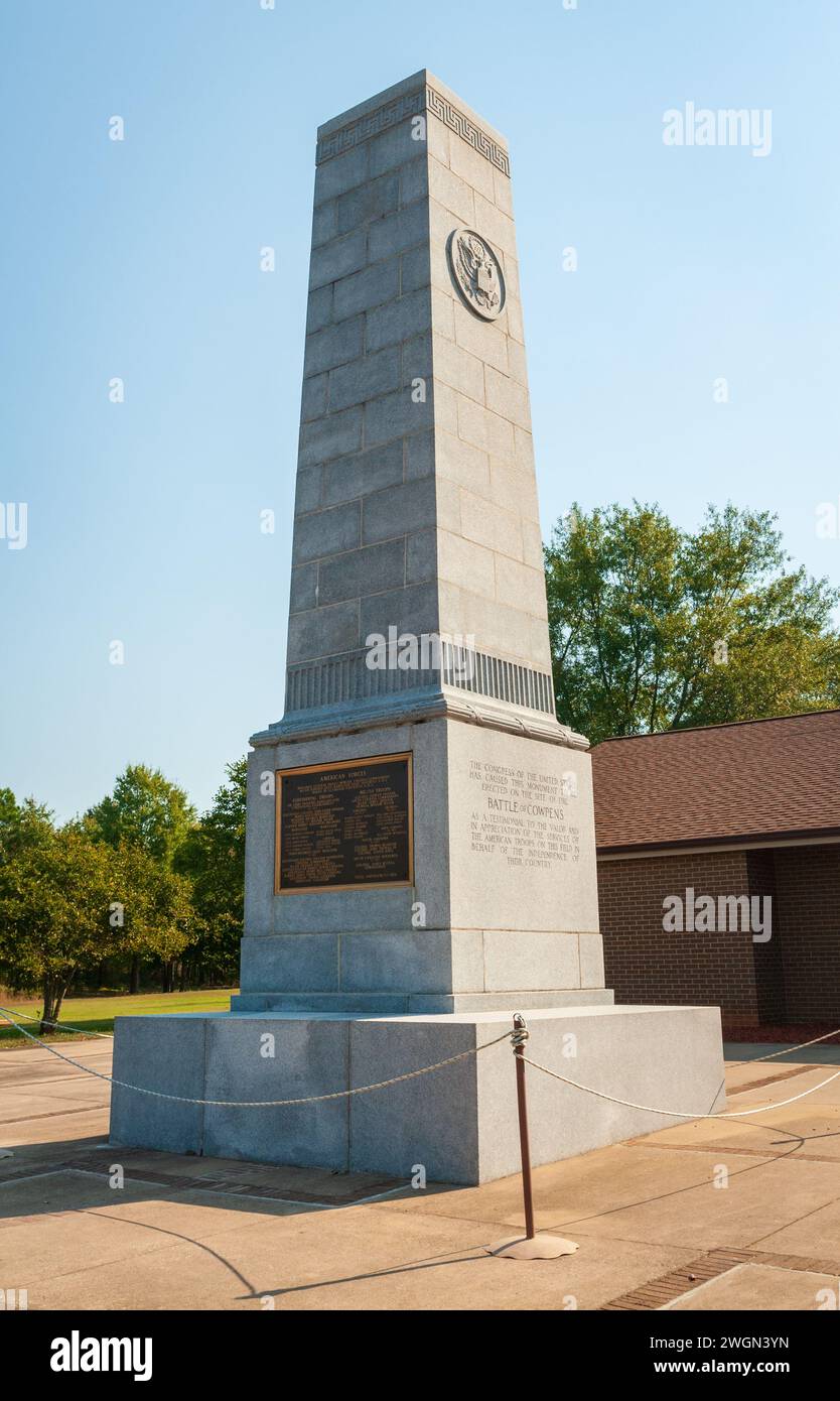 Monument at The Cowpens National Battlefield Park, in South Carolina