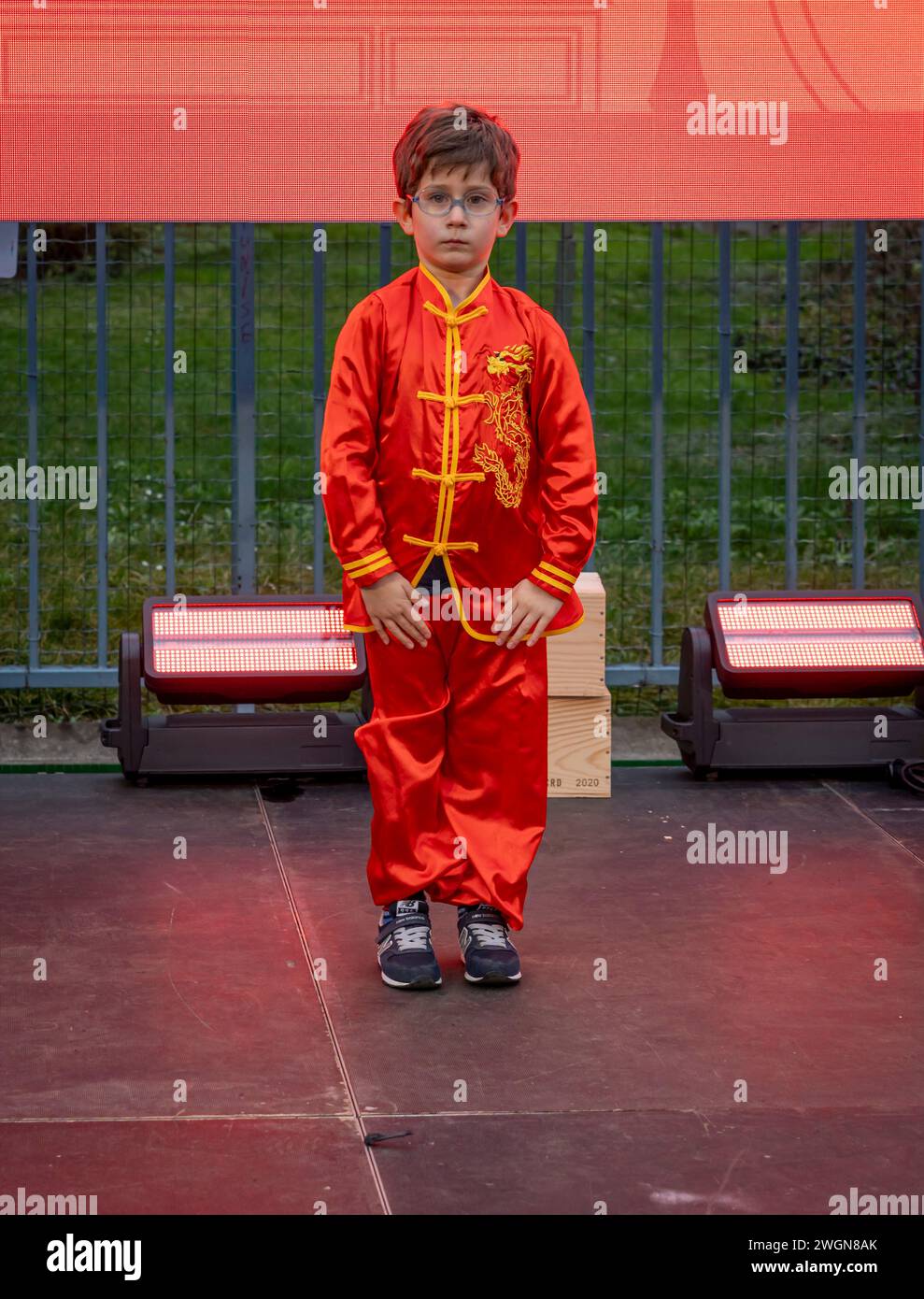 Paris, France 02 03 2024 Chinese New Year. KungFu demonstration