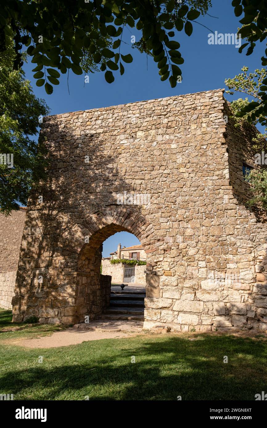 Arab door of the urban wall, Medinaceli, Soria, autonomous community of Castilla y León, Spain, Europe Stock Photo