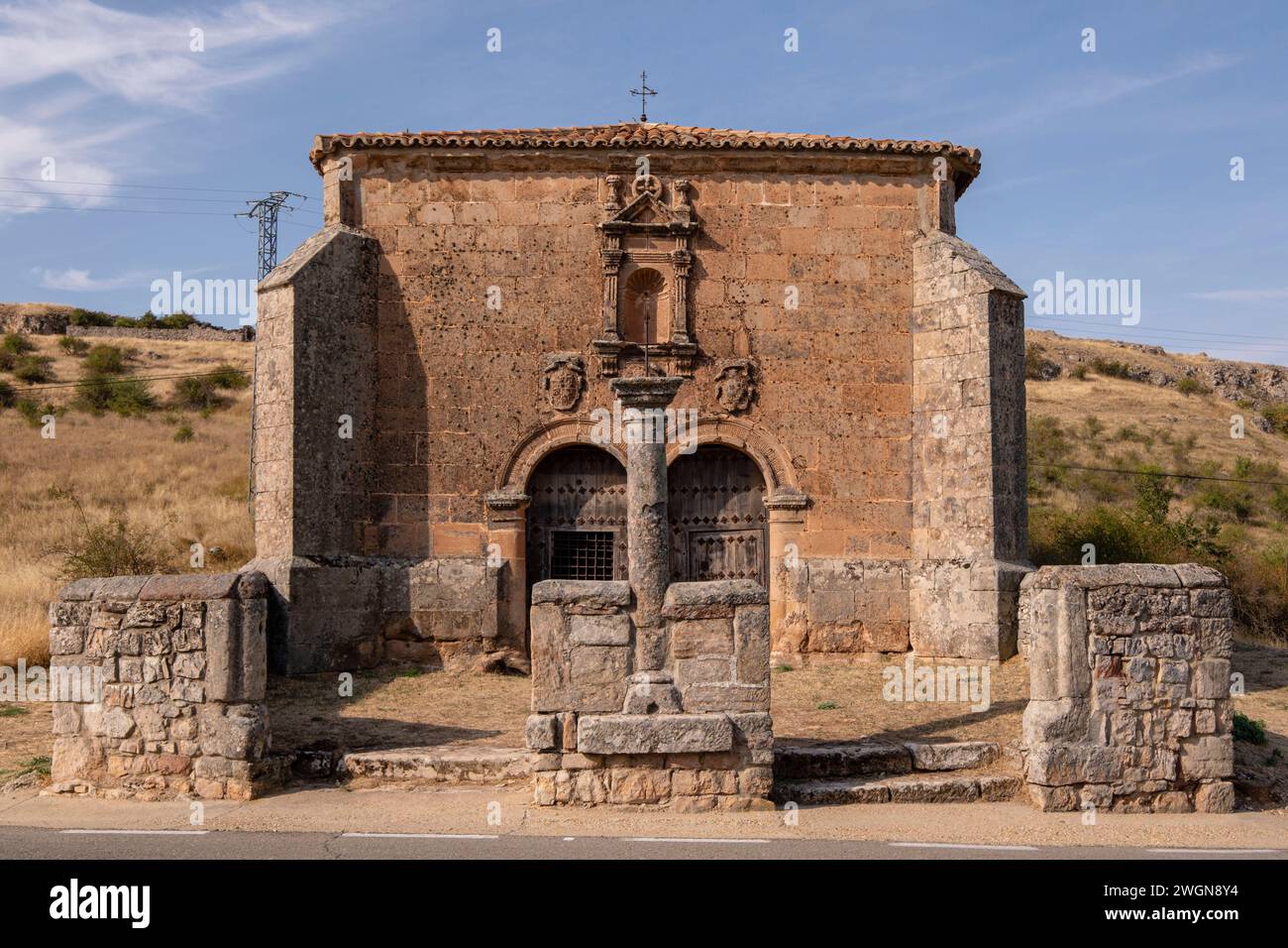 hermitage of Humilladero, Medinaceli, Soria, autonomous community of Castilla y León, Spain, Europe Stock Photo