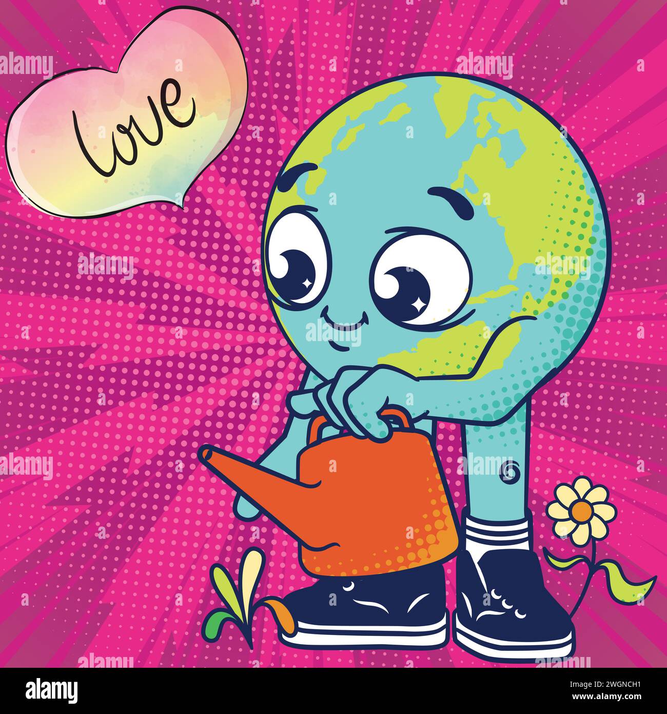 Earth Day Cartoon Pop Art Style Stock Vector Image Art Alamy earth-day-cartoon-pop-art-style-stock-vector-image-art-alamy
