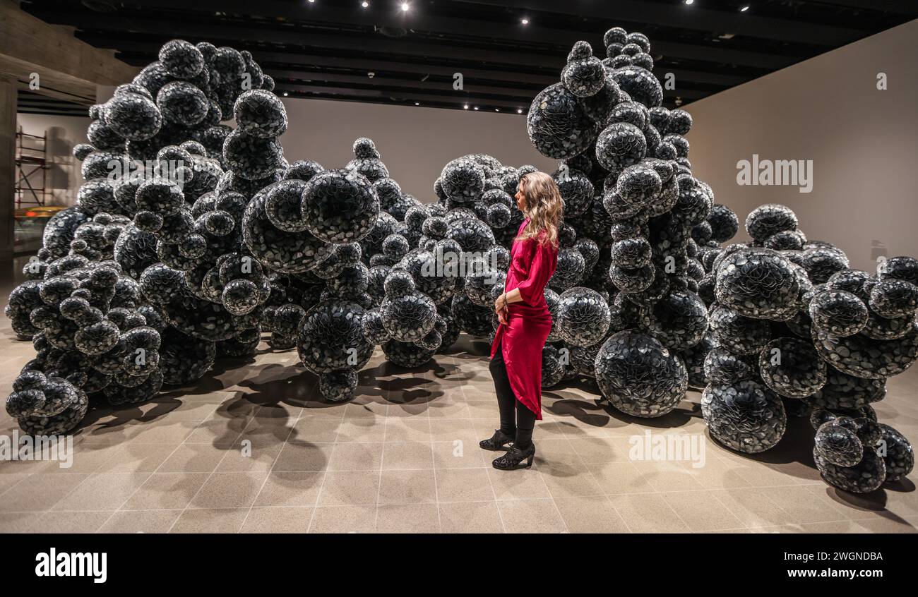 London, UK. 06th Feb, 2024. Tara Donovan Untitled (Mylar) 2011 a playful and lively exhibition highlighting the ways in which artists have been inspired by movement, flux and organic growth, 7 February - 6 May 2024. Credit: Paul Quezada-Neiman/Alamy Live News Stock Photo