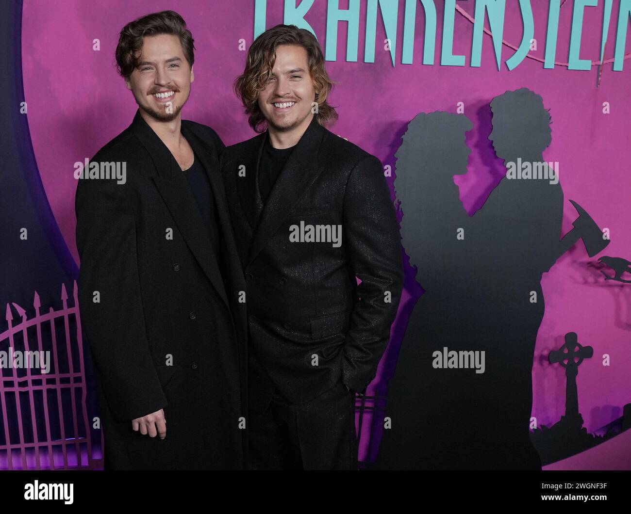 Los Angeles, USA. 05th Feb, 2024. (L-R) Cole Sprouse and Dylan Sprouse at the Focus Features' LISA FRANKENSTEIN Los Angeles Special Screening held at the Hollywood Athletic Club in Hollywood, CA on Monday, ?February 5, 2024. (Photo By Sthanlee B. Mirador/Sipa USA) Credit: Sipa USA/Alamy Live News Stock Photo