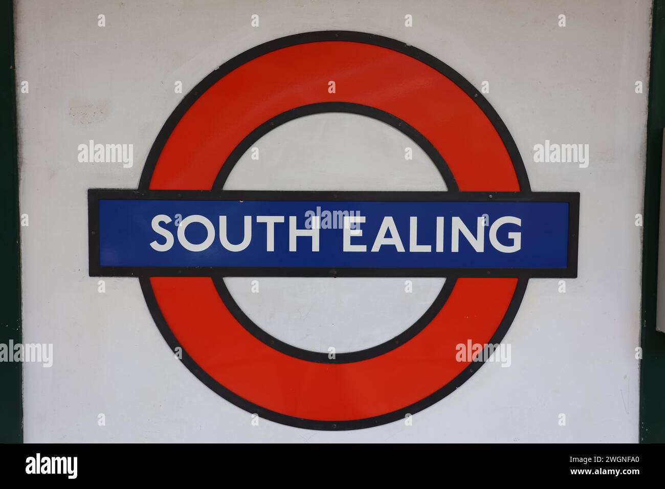 South Ealing London Underground Station sign Stock Photo - Alamy