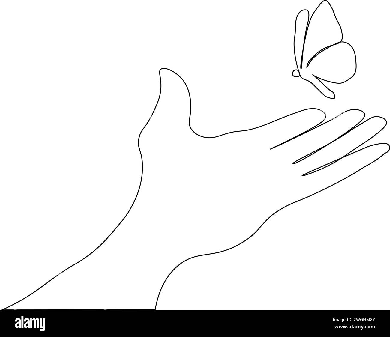 Beautiful flying moth for wellbeing beauty or spa salon logo in simple