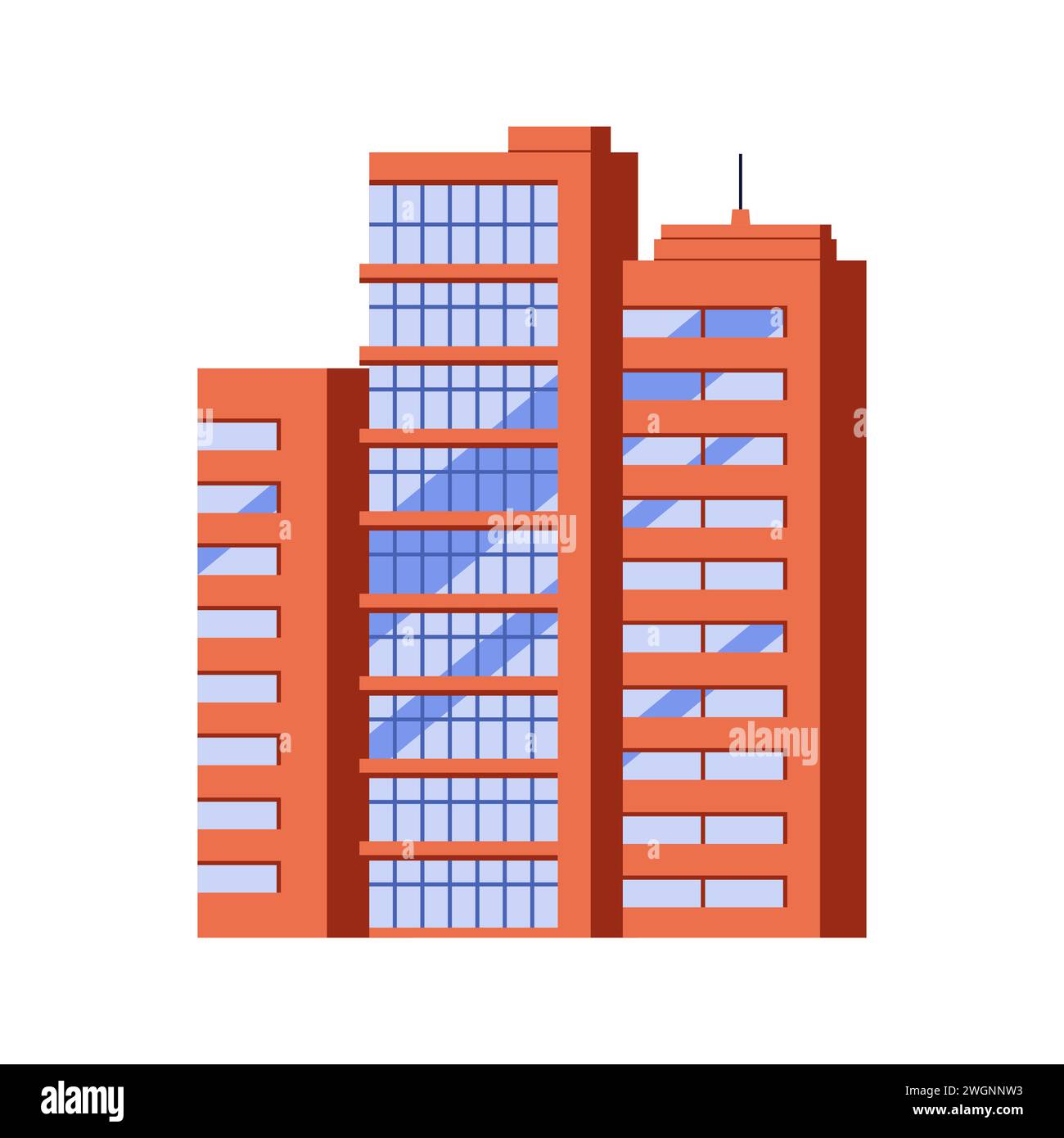 Multi storey apartment building, skyscraper with residential home ...