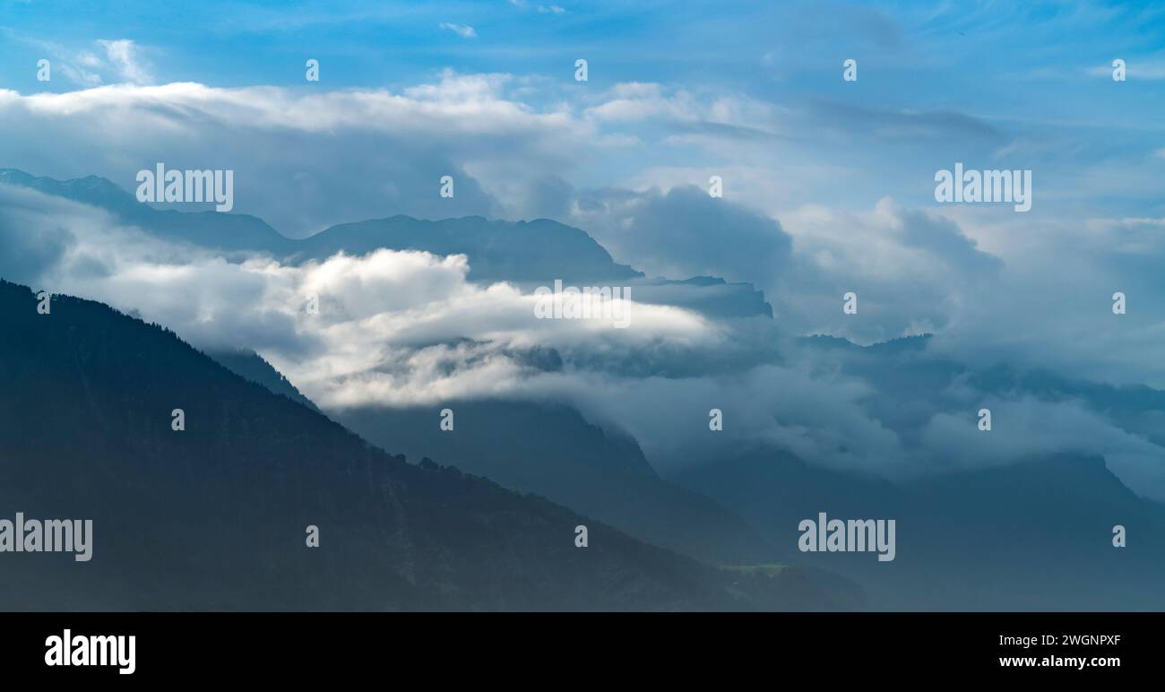 Clouded alpine scenery seen hi-res stock photography and images - Alamy
