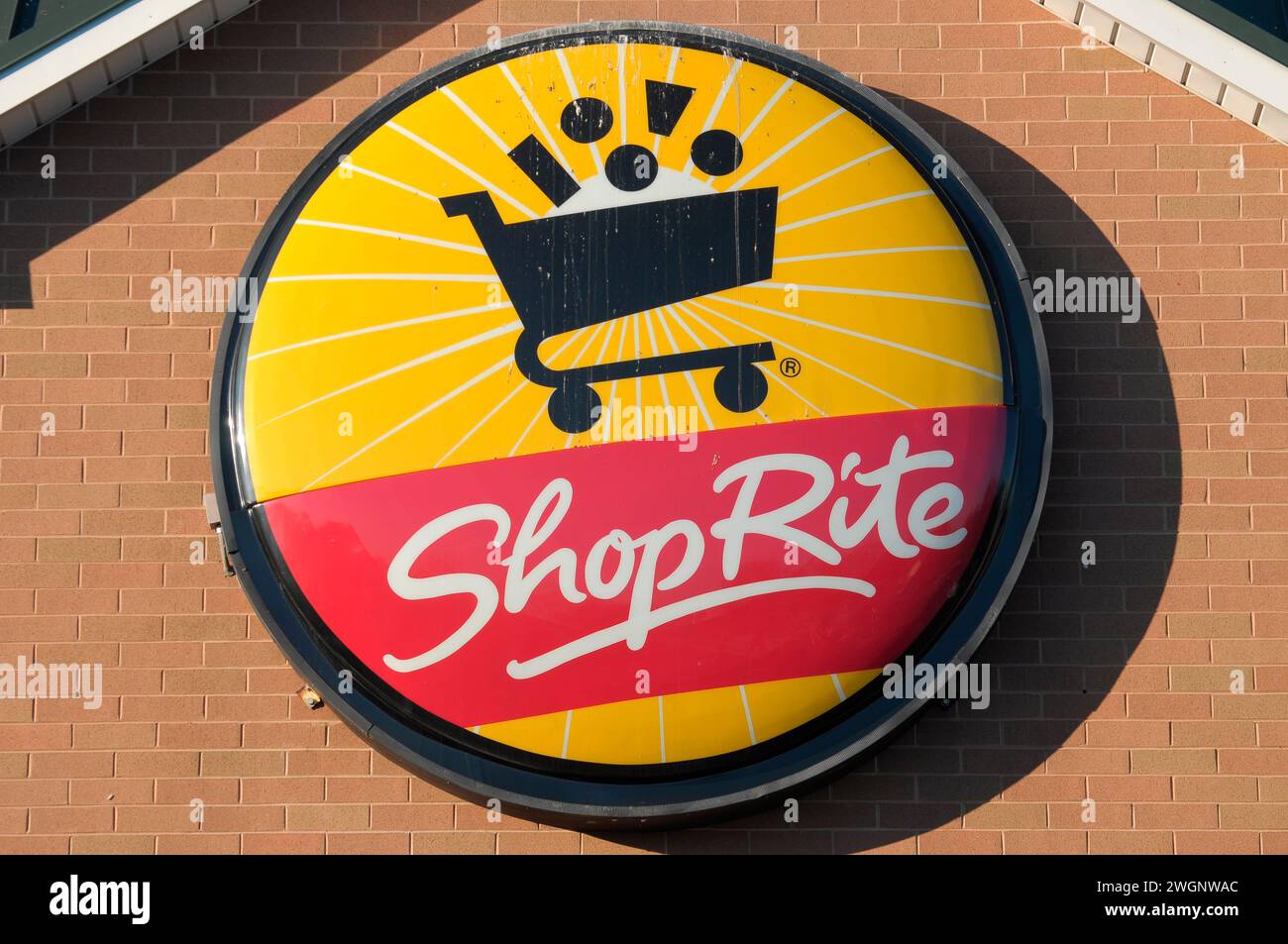 The ShopRite logo is seen on a ShopRite grocery market in the neighborhood of Plainview in