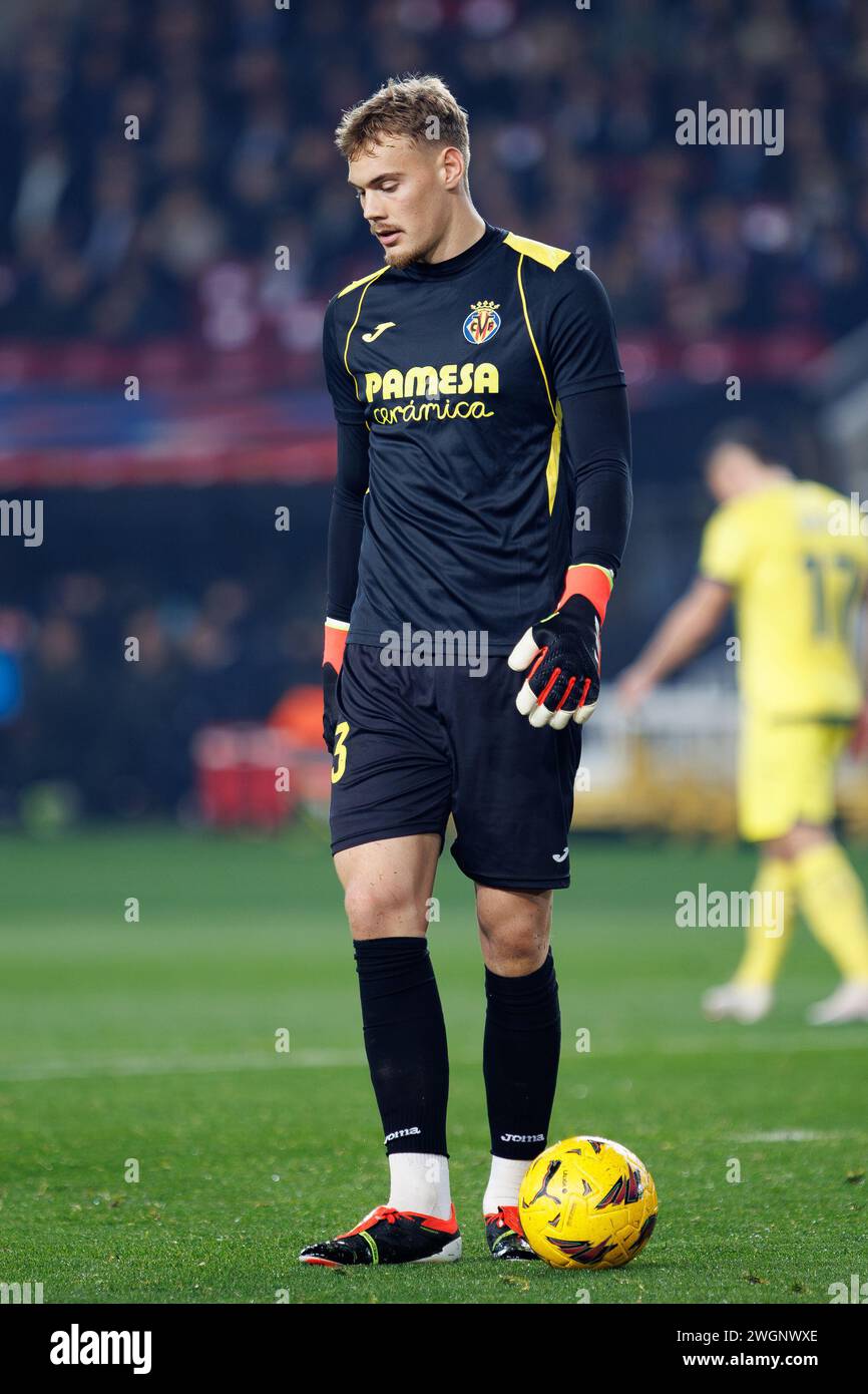 Barcelona, Spain. 27th Jan, 2024. Jorgensen in action during the LaLiga EA Sports match between FC Barcelona and Villarreal CF at the Estadi Olimpic L Stock Photo