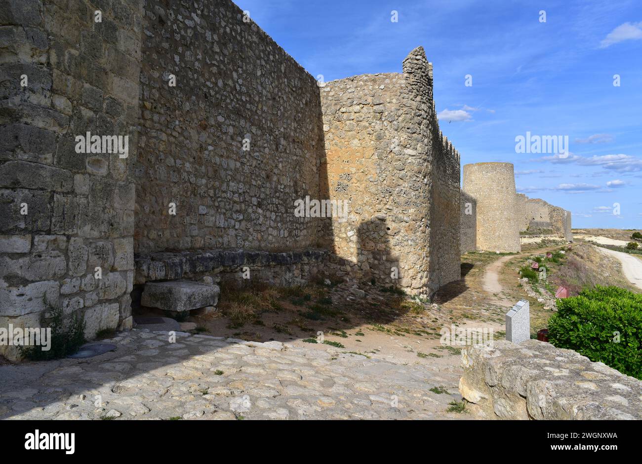 Urueña, medieval walled town. Conjunto Historico-Artistico. Valladolid province, Castilla y Leon, Spain. Stock Photo