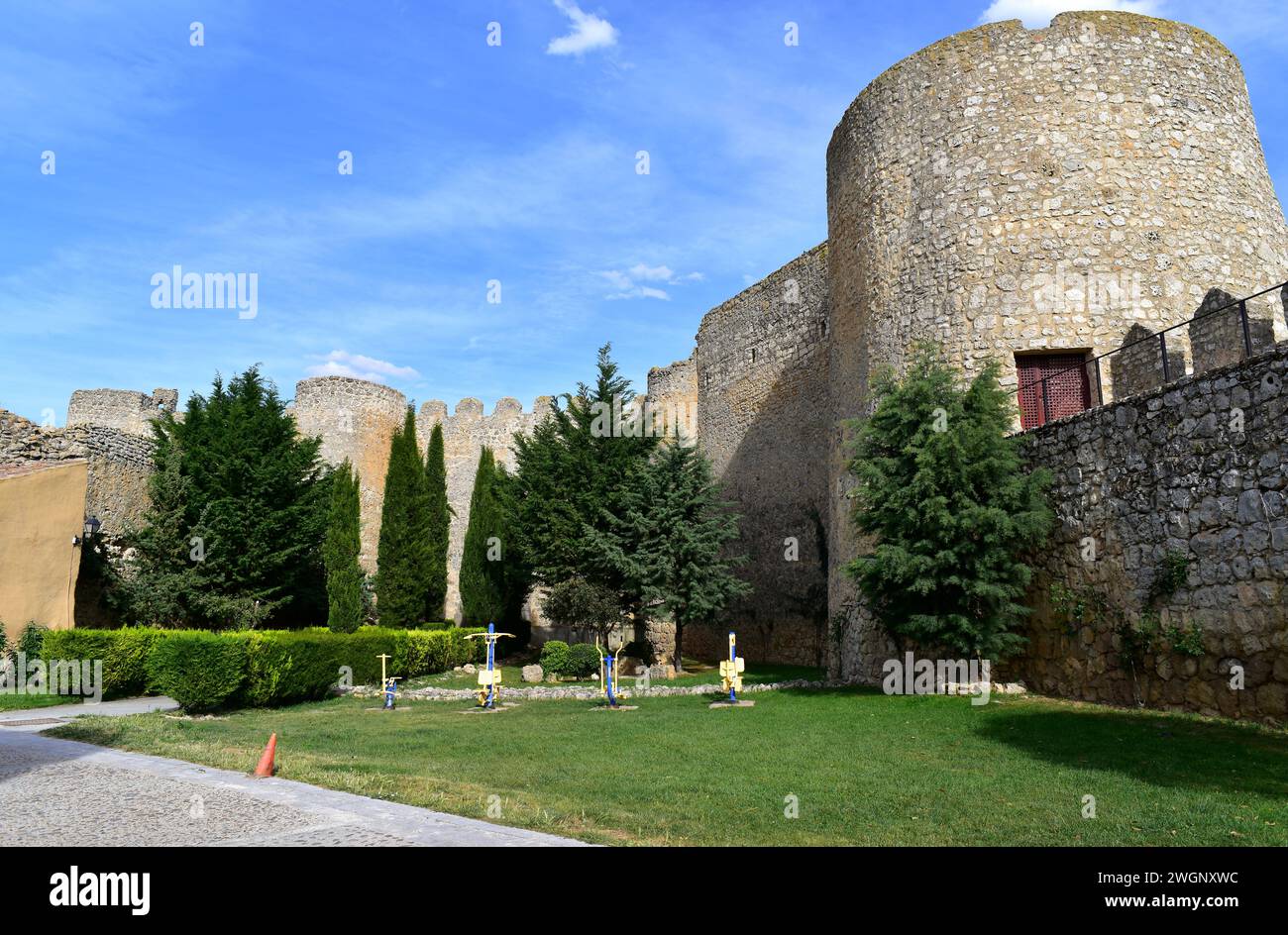 Urueña, medieval walled town. Conjunto Historico-Artistico. Valladolid province, Castilla y Leon, Spain. Stock Photo