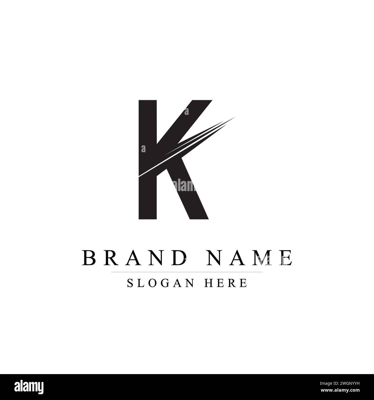 initials letter k logo design vector illustration template, Initial letter K logo Stock Vector