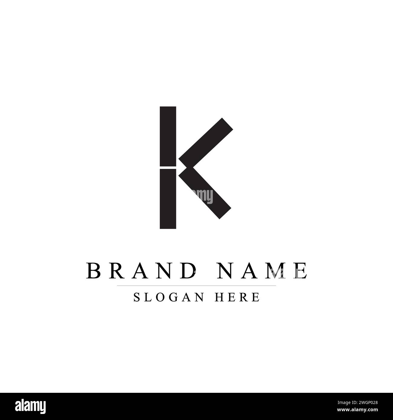 initials letter k logo design vector illustration template, Initial ...