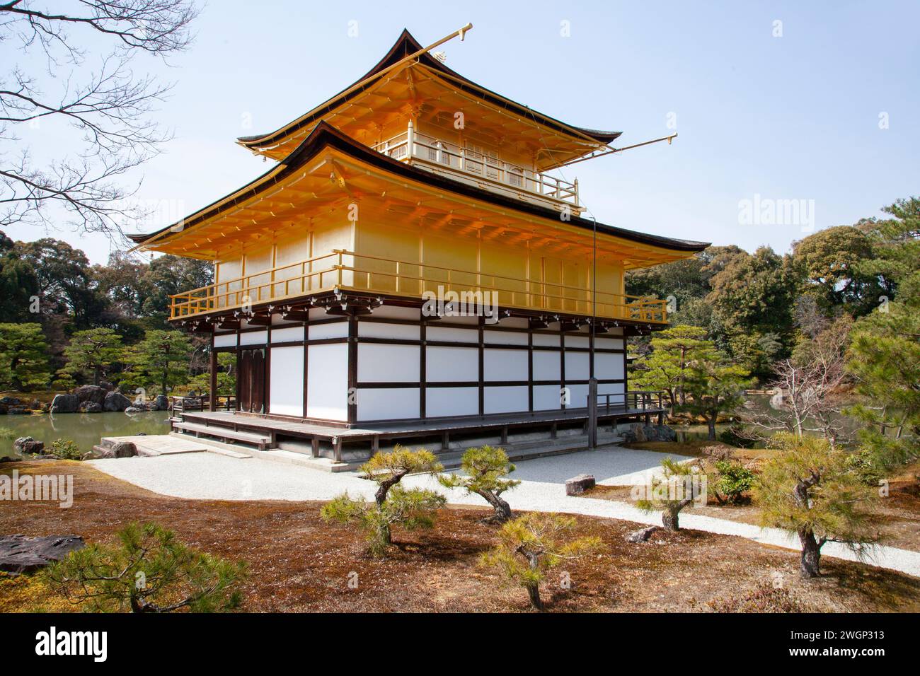 Kinkakuji Temple in Kyoto, Japan Stock Photo