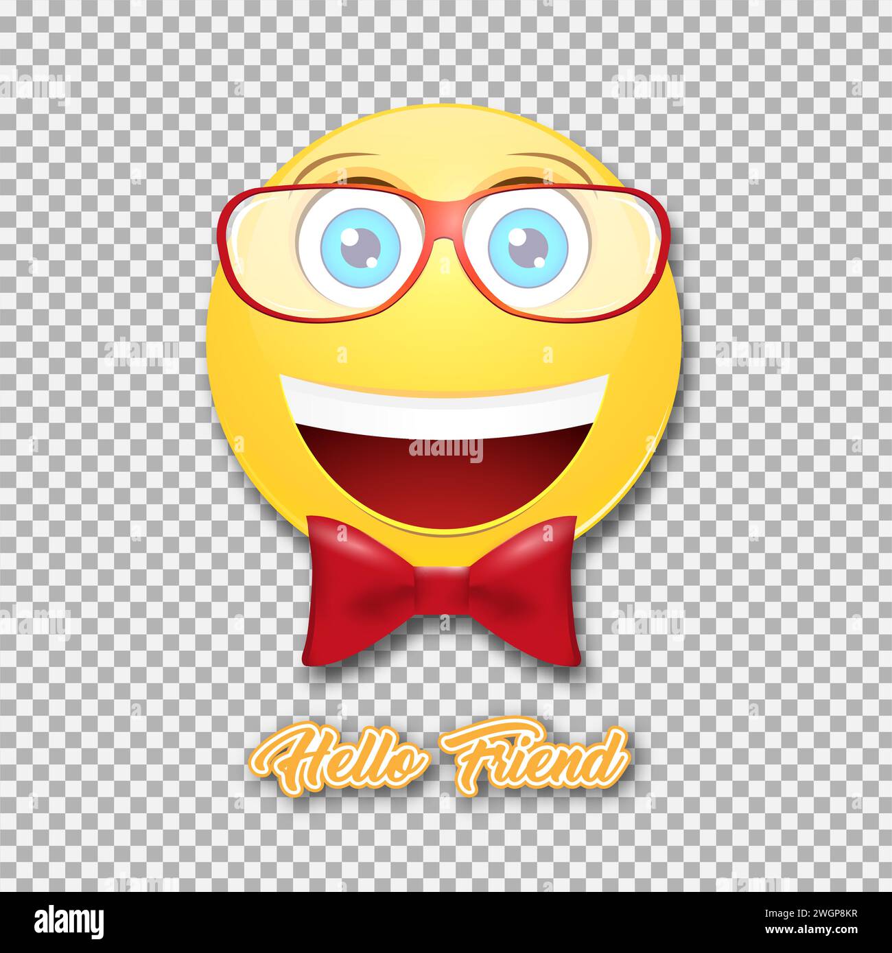 Smiling smiley with glasses .Smile emotions, vector. Stock Vector