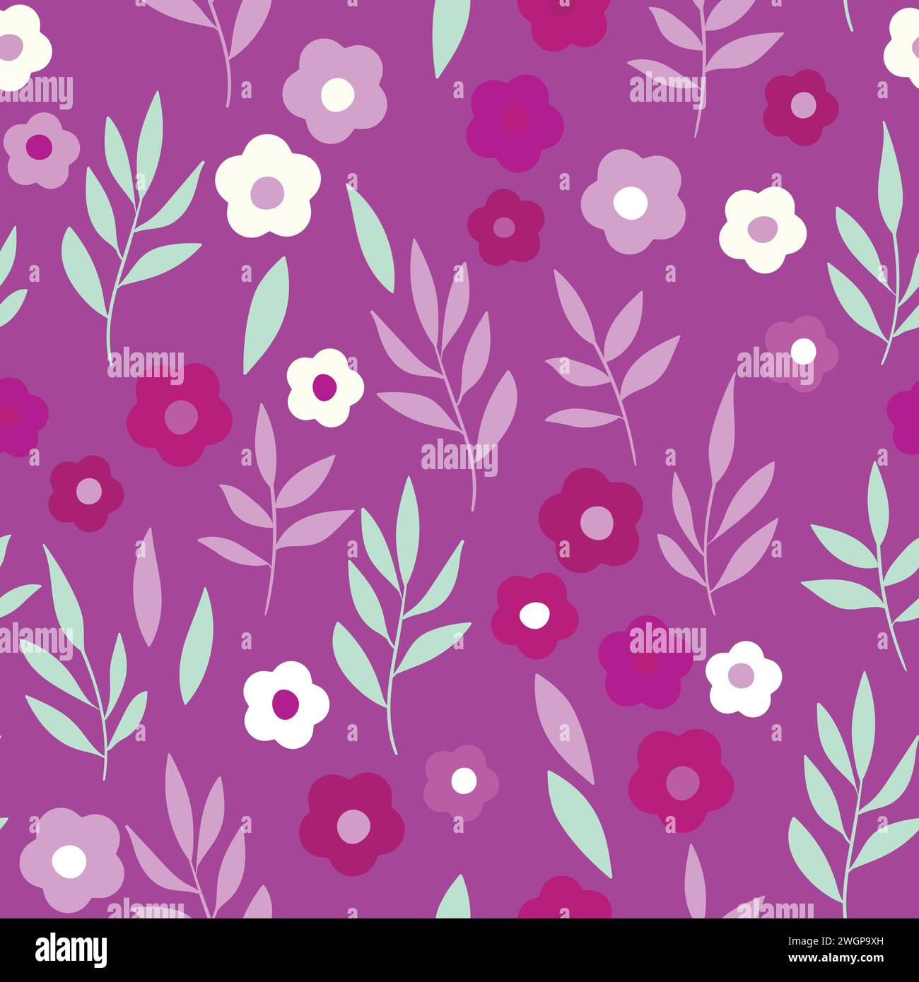 Seamless floral pattern with roses based on traditional folk art ...