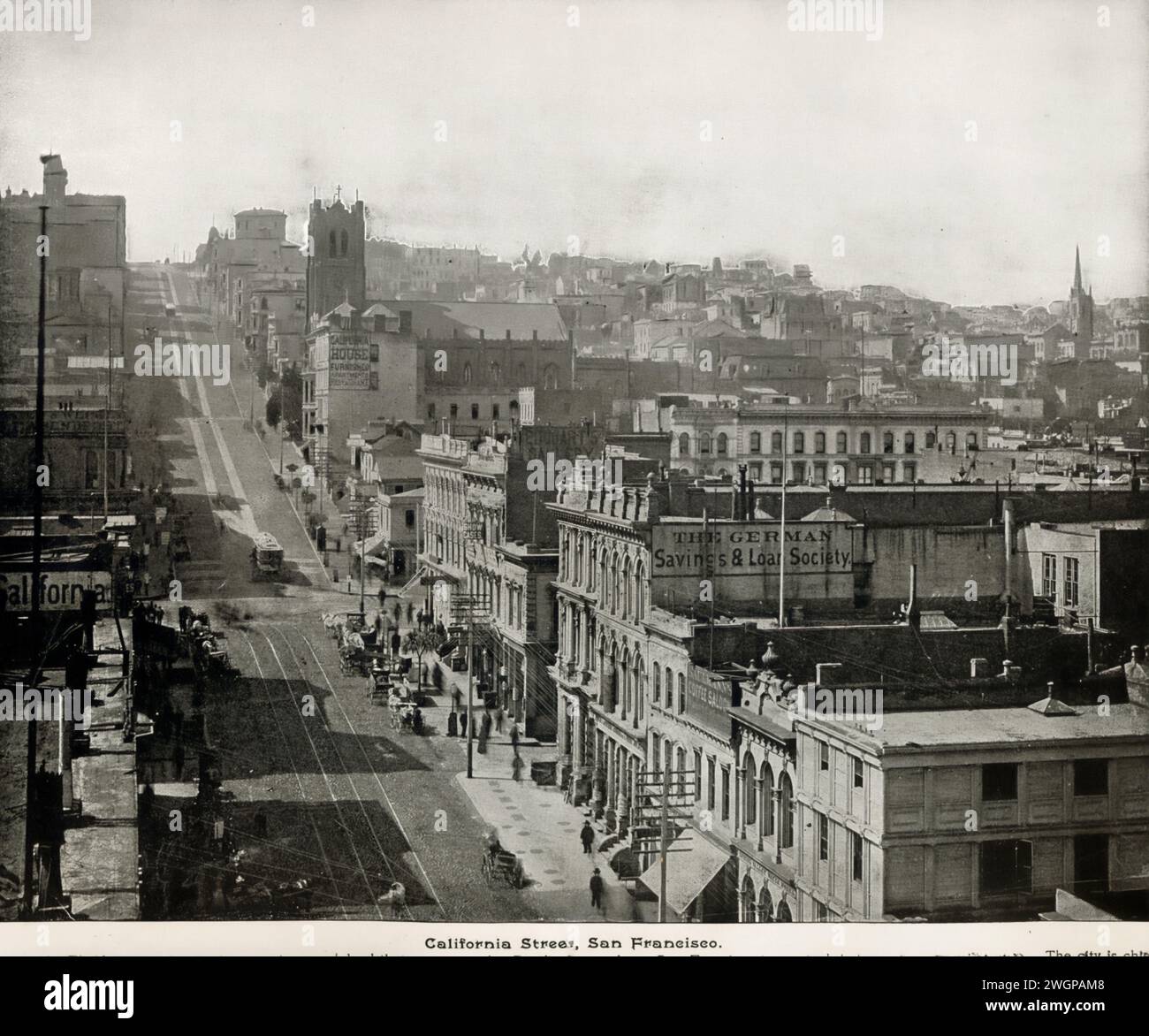 California Street San Francisco USA 19th Century Stock Photo