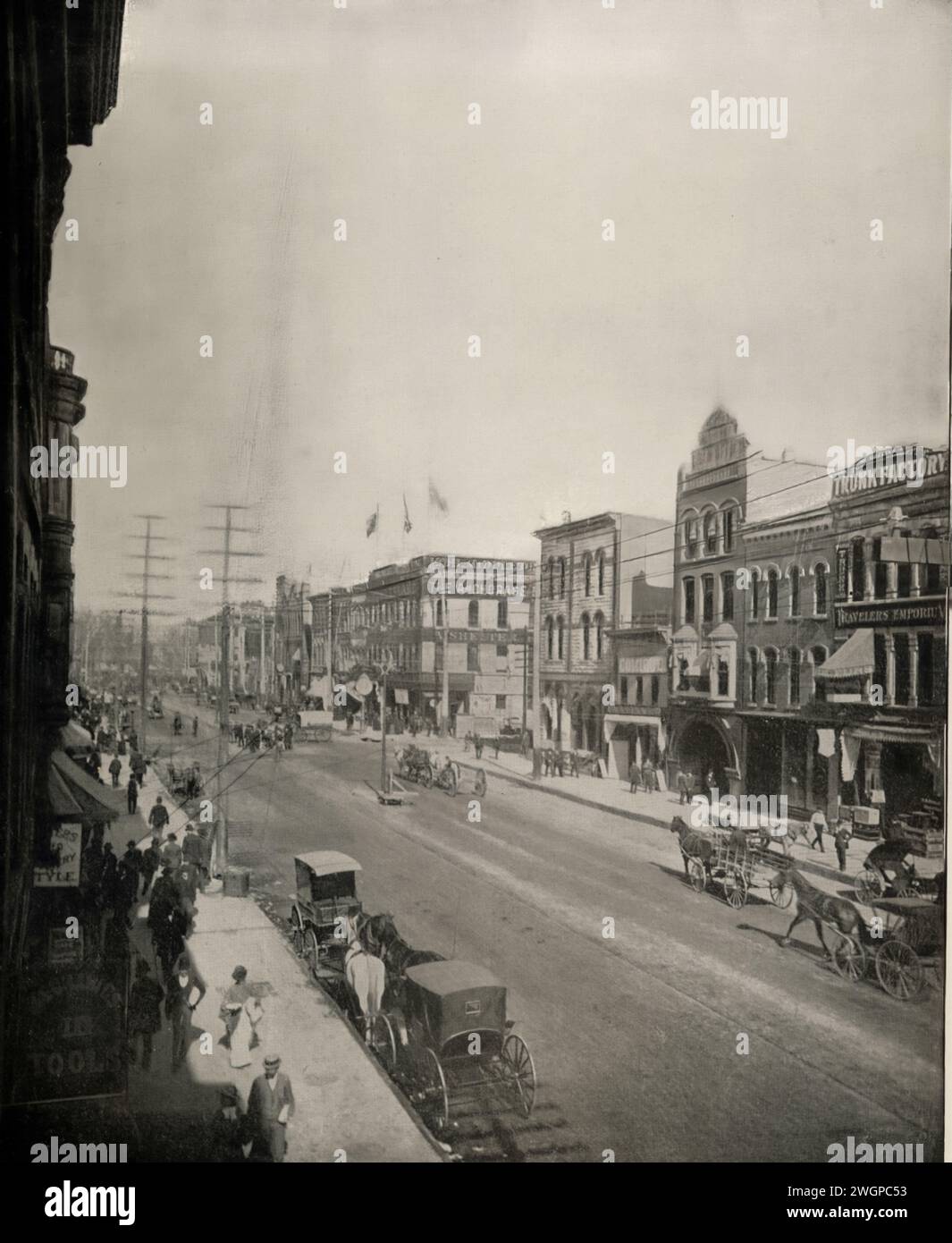 Washington Avenue Minnesota Minneapolis USA 19th Century Stock Photo