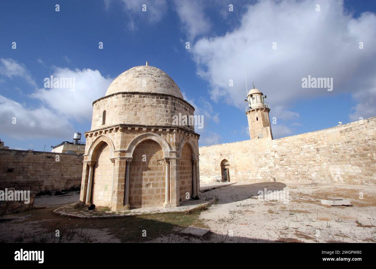 Chapel of the Ascension of Jesus Christ on the Mount of Olives (12th century), Jerusalem, Israel Stock Photo