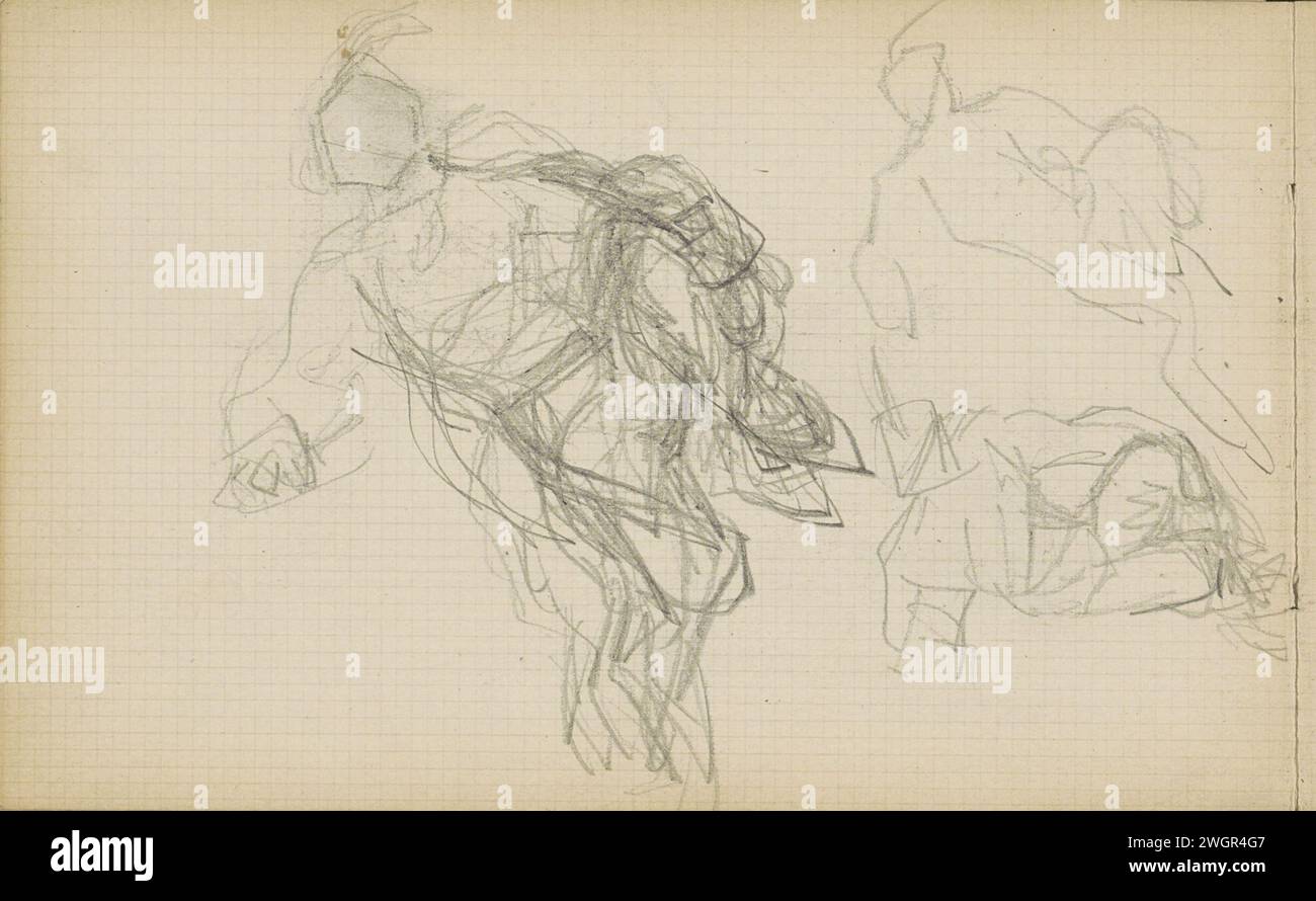 Lying the figure, 1849 - 1917 Page 28 Verso from a sketchbook with 35 ...