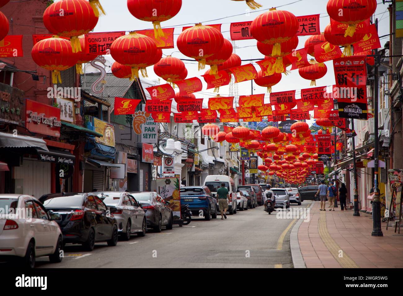 Chinese New Year at Malacca Stock Photo