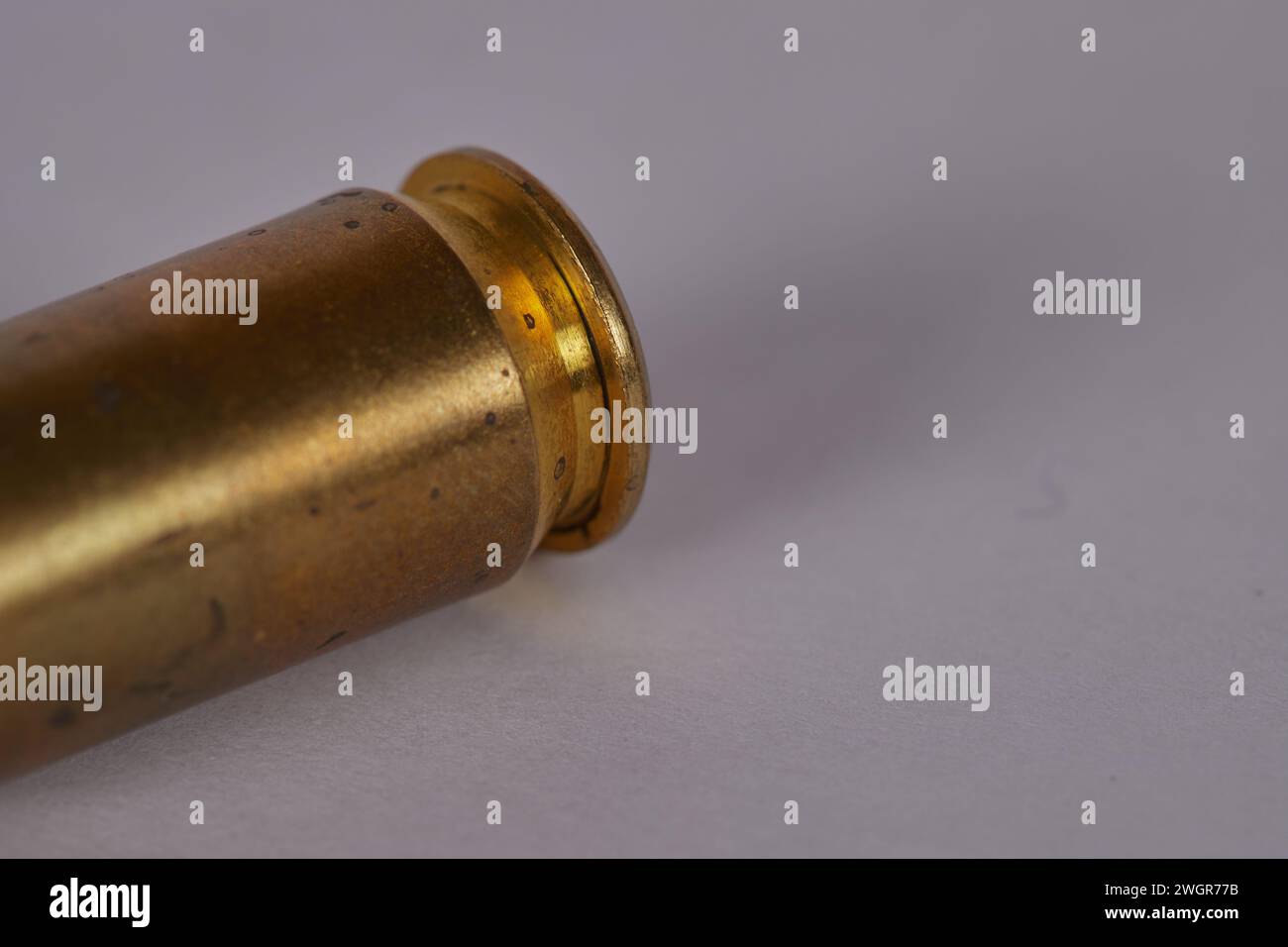The American .45 semi-auto pistol cartridge. Developed in 1904 by John Moses Browning and used in the 1911 semi-auto pistol!! Stock Photo