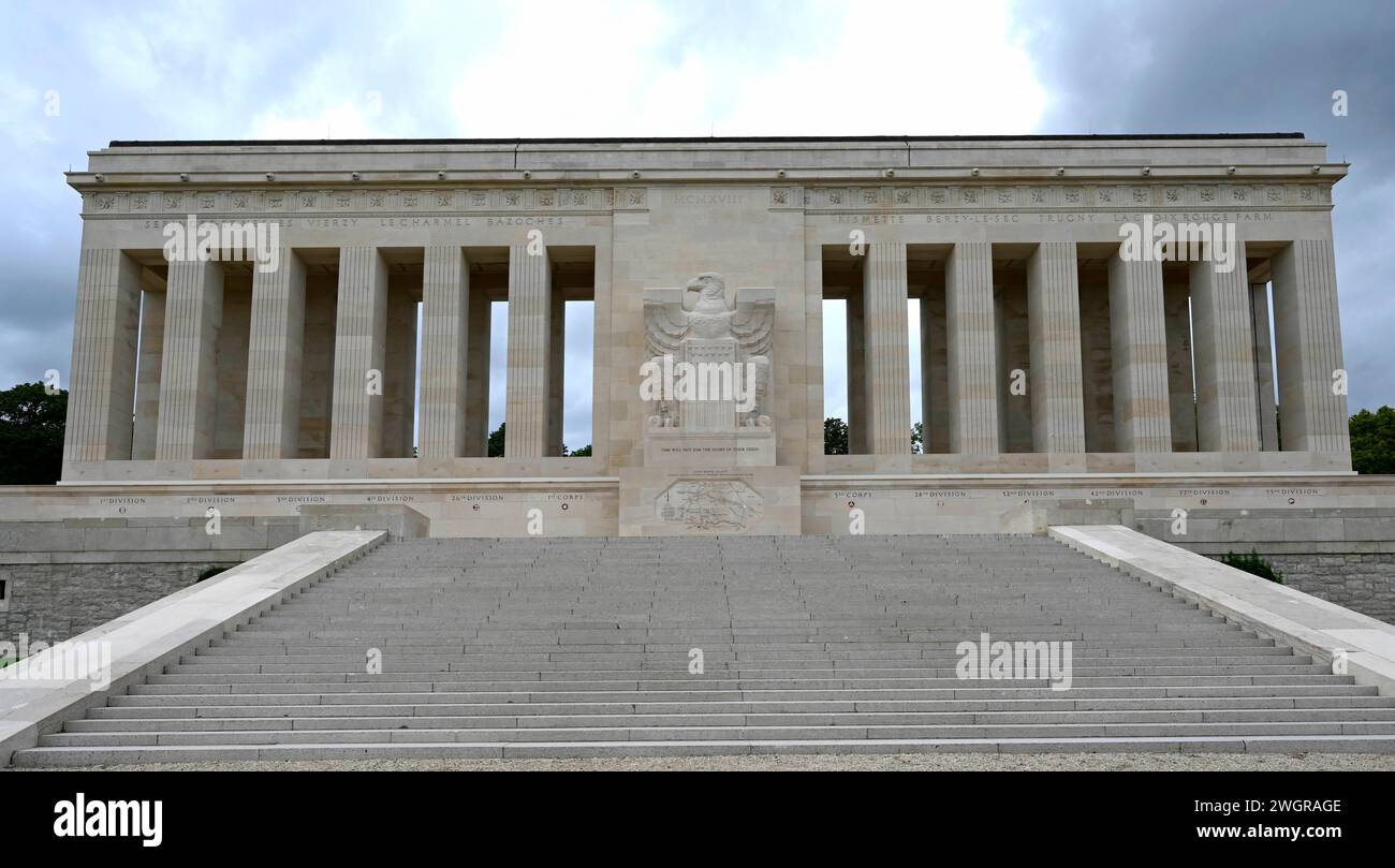 Chateau-Thierry American War Memorial Monument, Chateau-Thierry, Aisne, France. Stock Photo